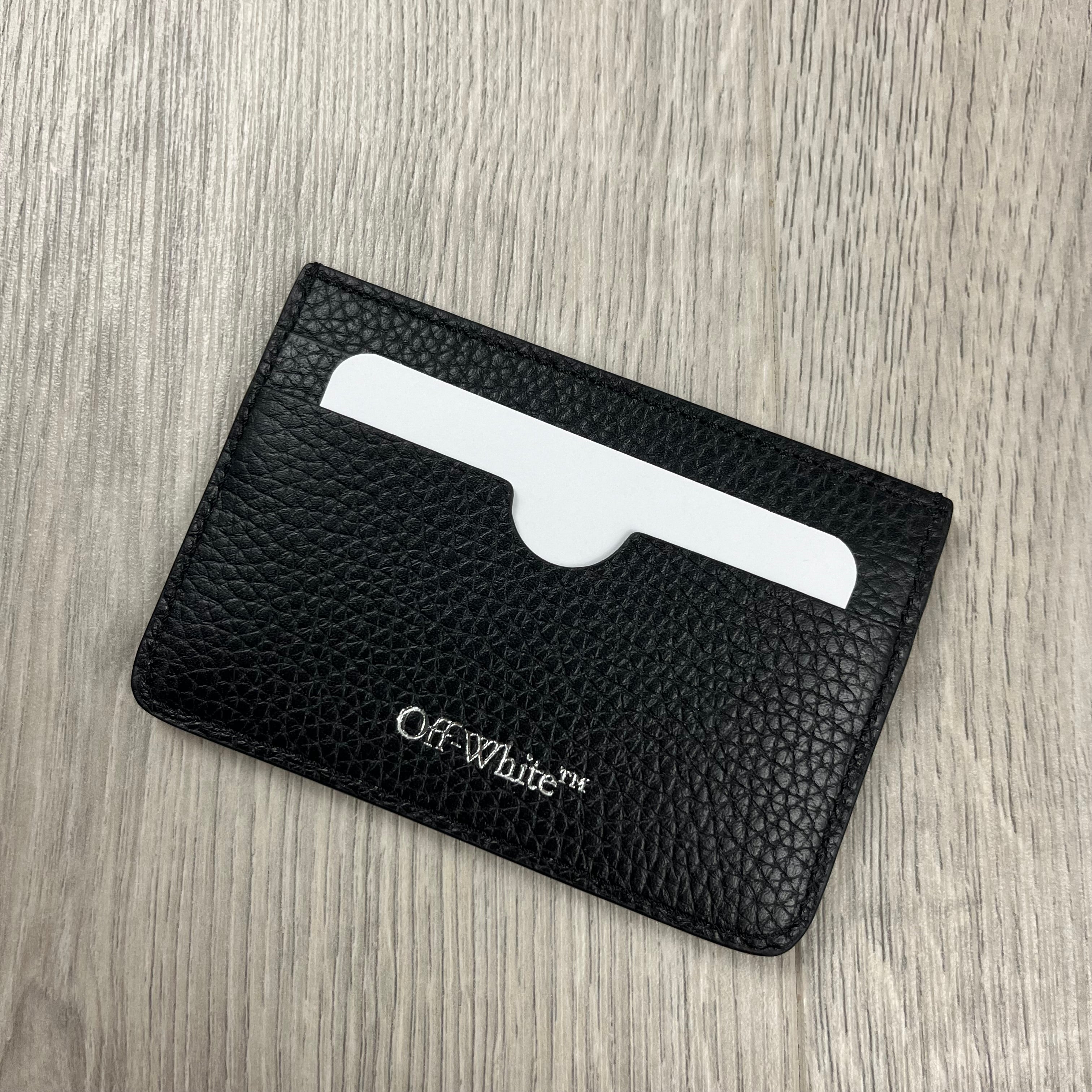 Off-White Leather Cardholder - Black