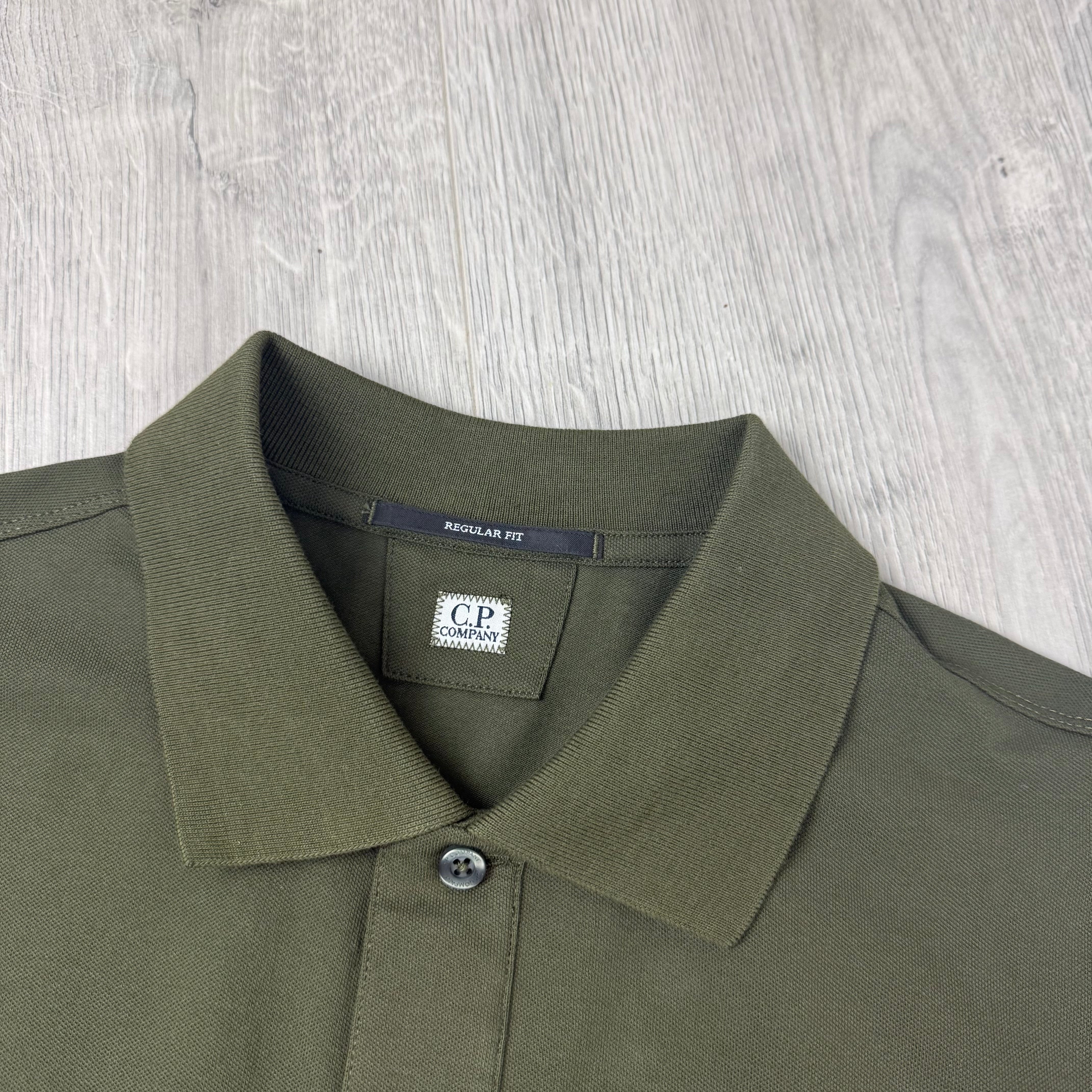 CP Company Piquet Polo Shirt - Ivy Green