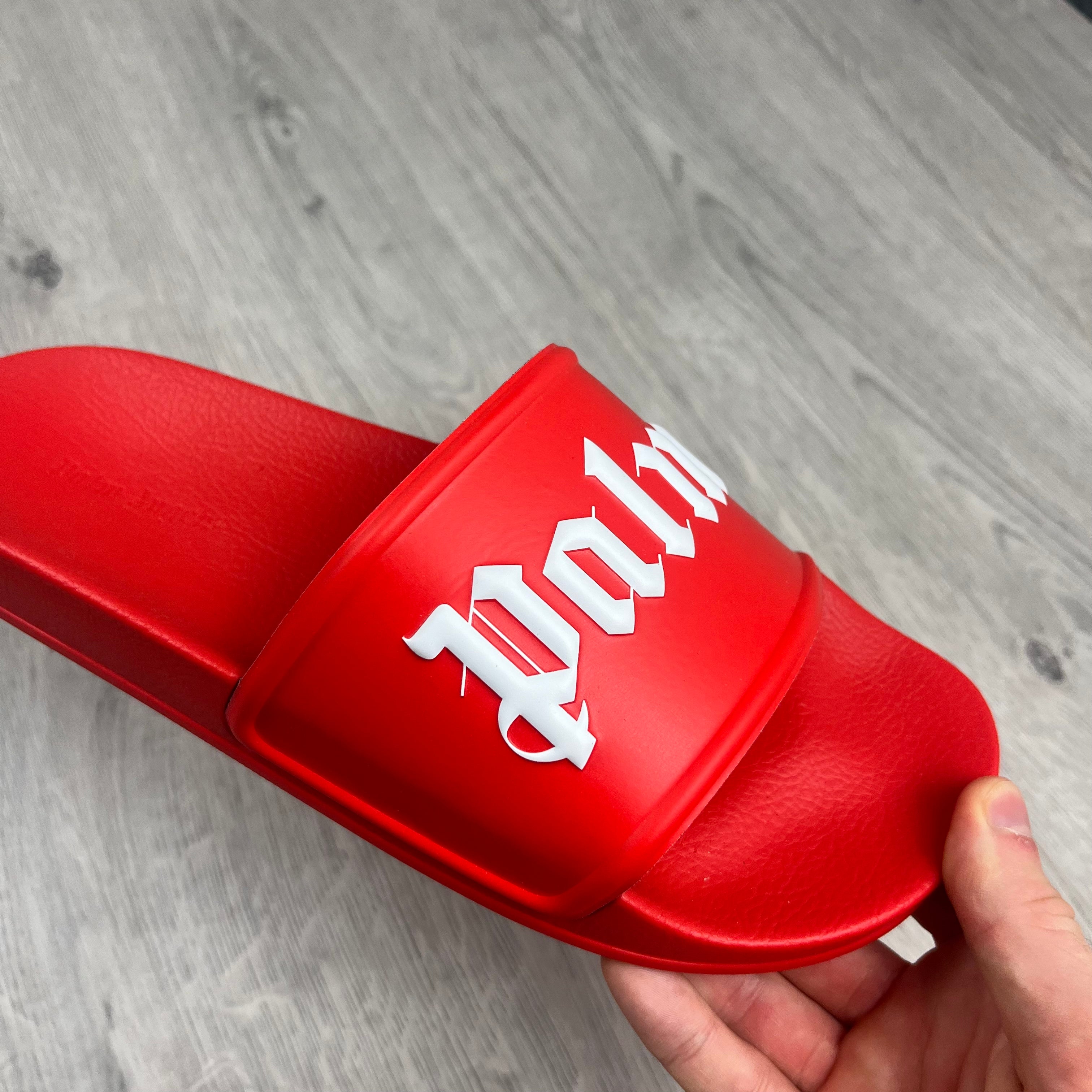 Palm Angels Rubber Slides - Red