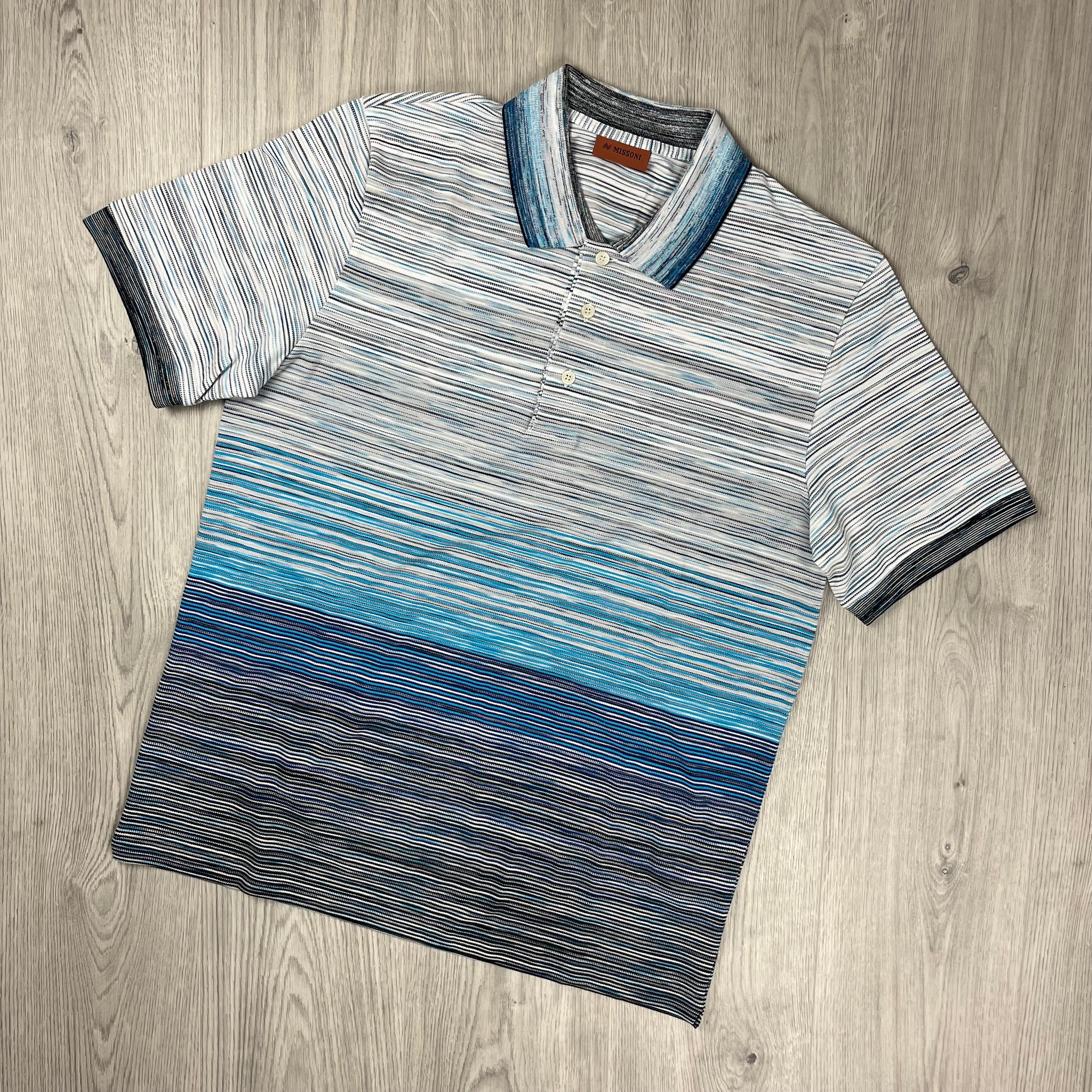Missoni Space Dye Polo Shirt - Blue