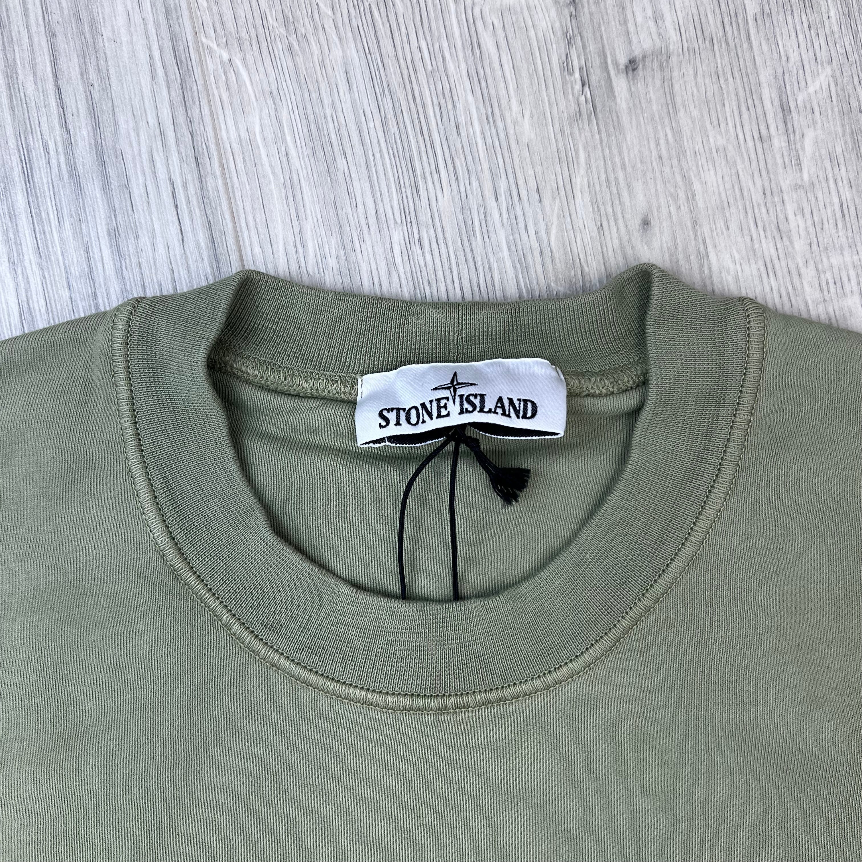 Stone Island Dyed Sweatshirt - Laurel Green