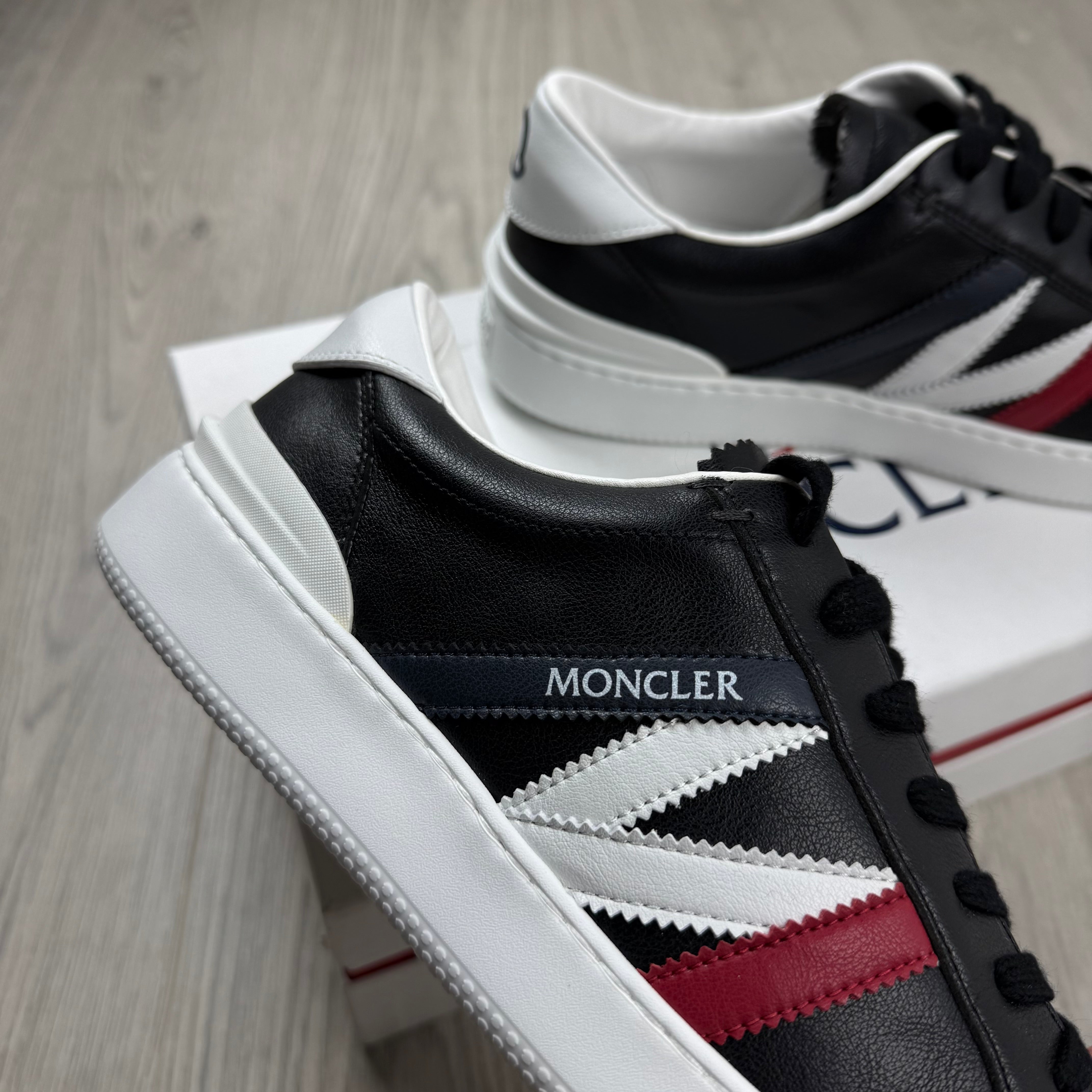 Moncler 'New Monaco' Leather Sneakers - Black