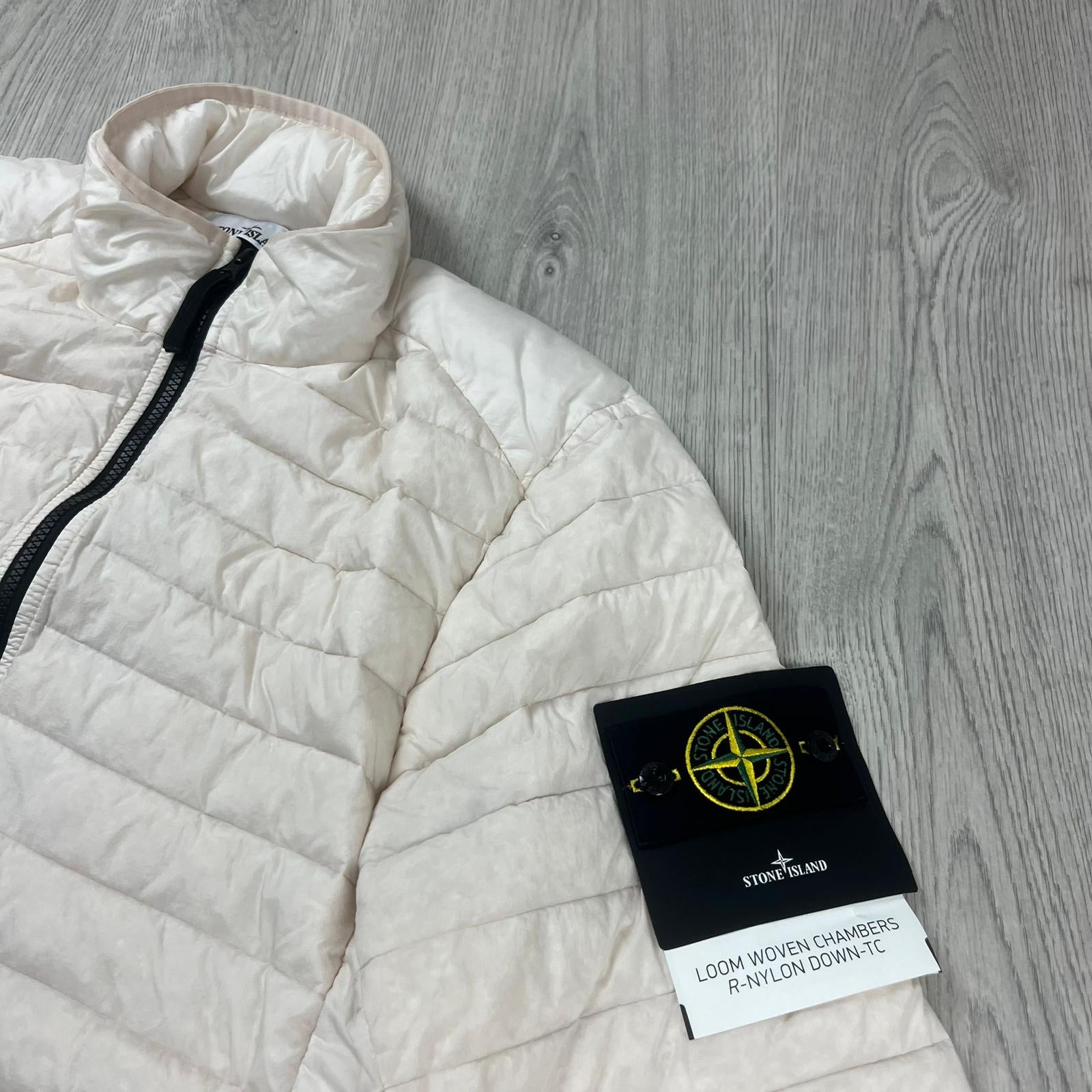 Stone Island Woven Down Jacket - Pink