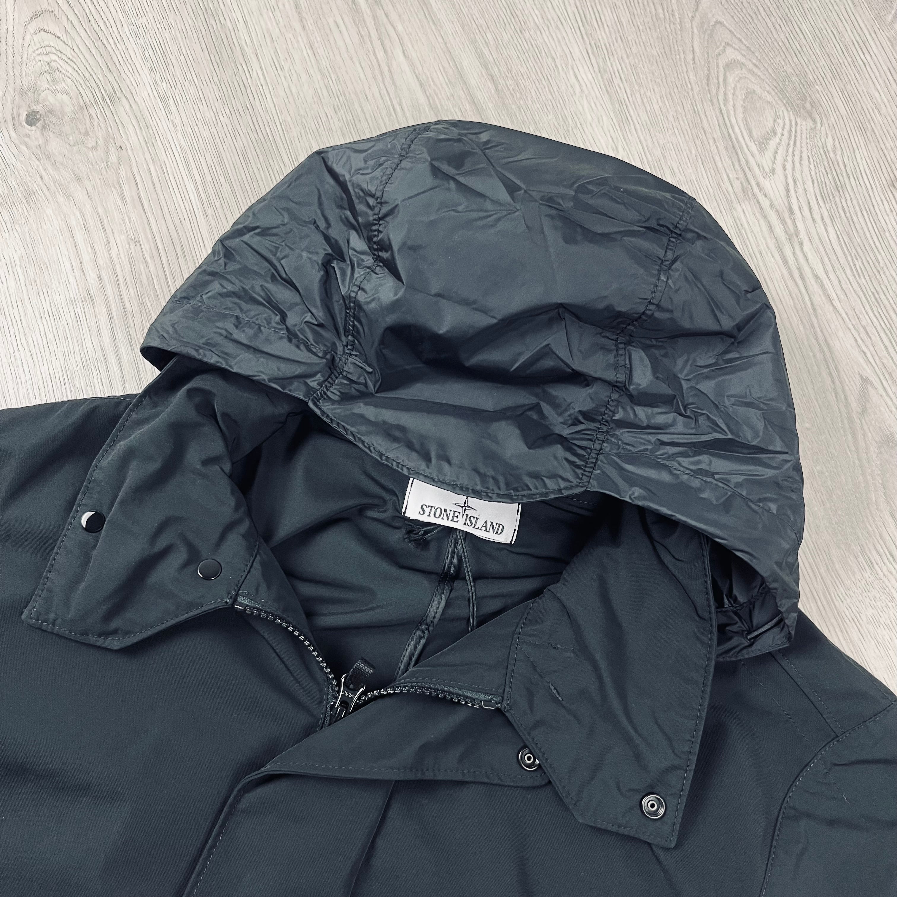 Stone Island Micro-Twill jacket in Black. On sale at Open Attire.