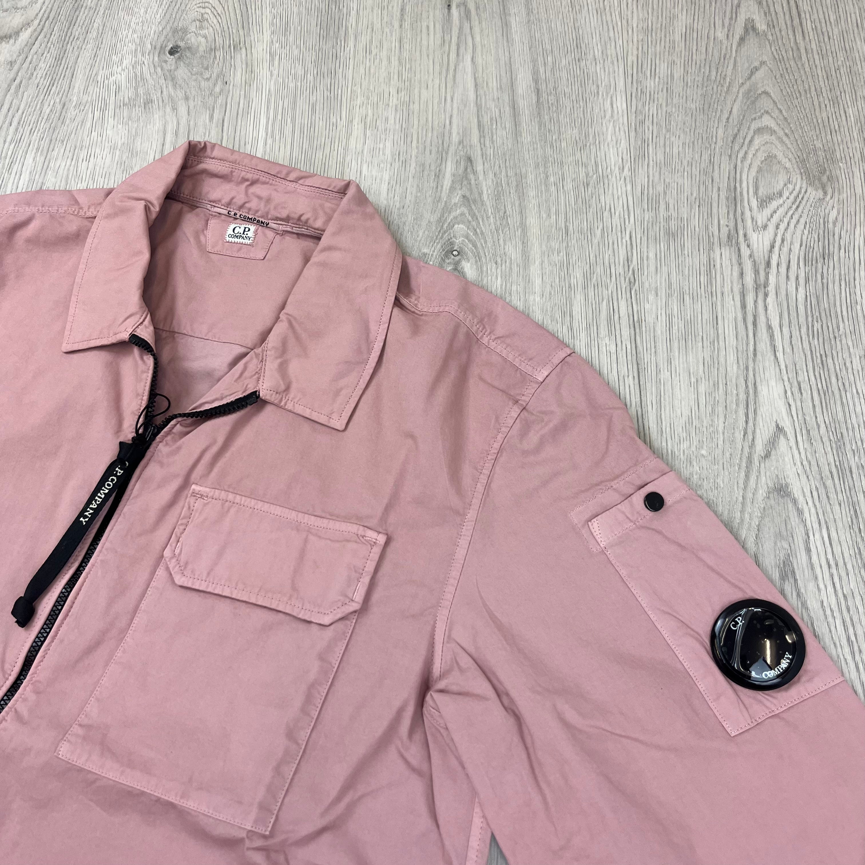 CP Company Zip Overshirt - Mauve