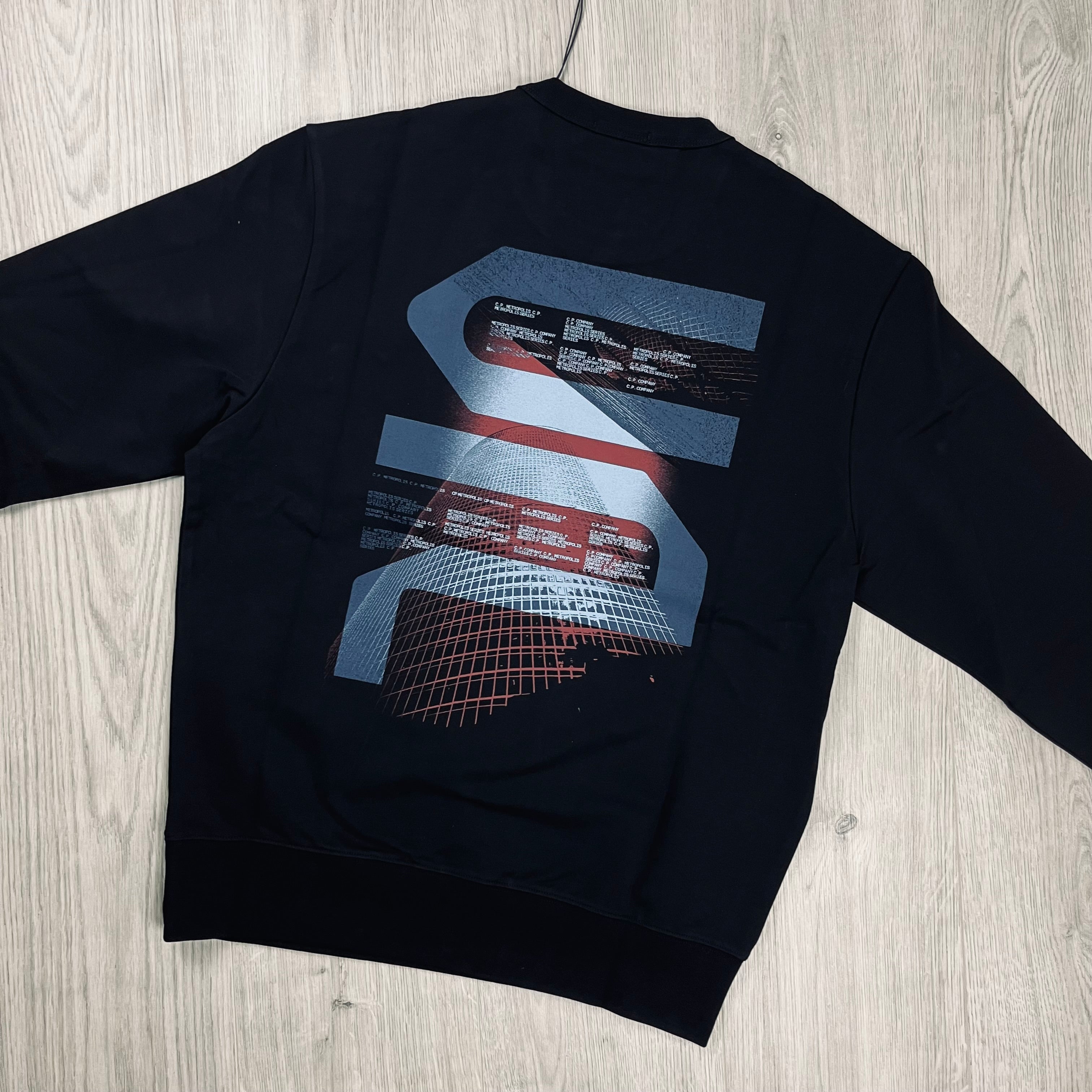 CP Company Metropolis Sweatshirt in Black. On sale at Open Attire.