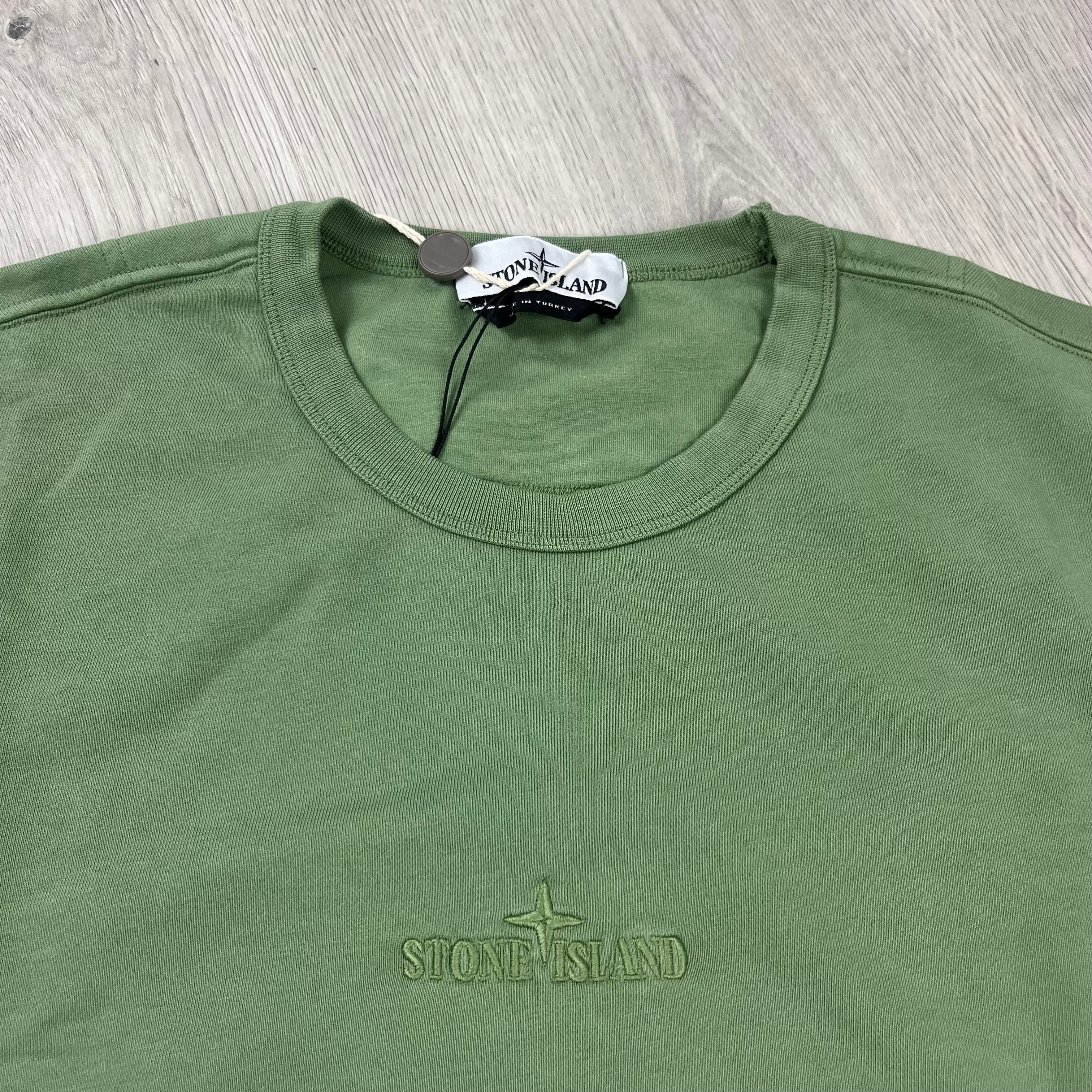 Stone Island Dyed Sweatshirt - Sage Green