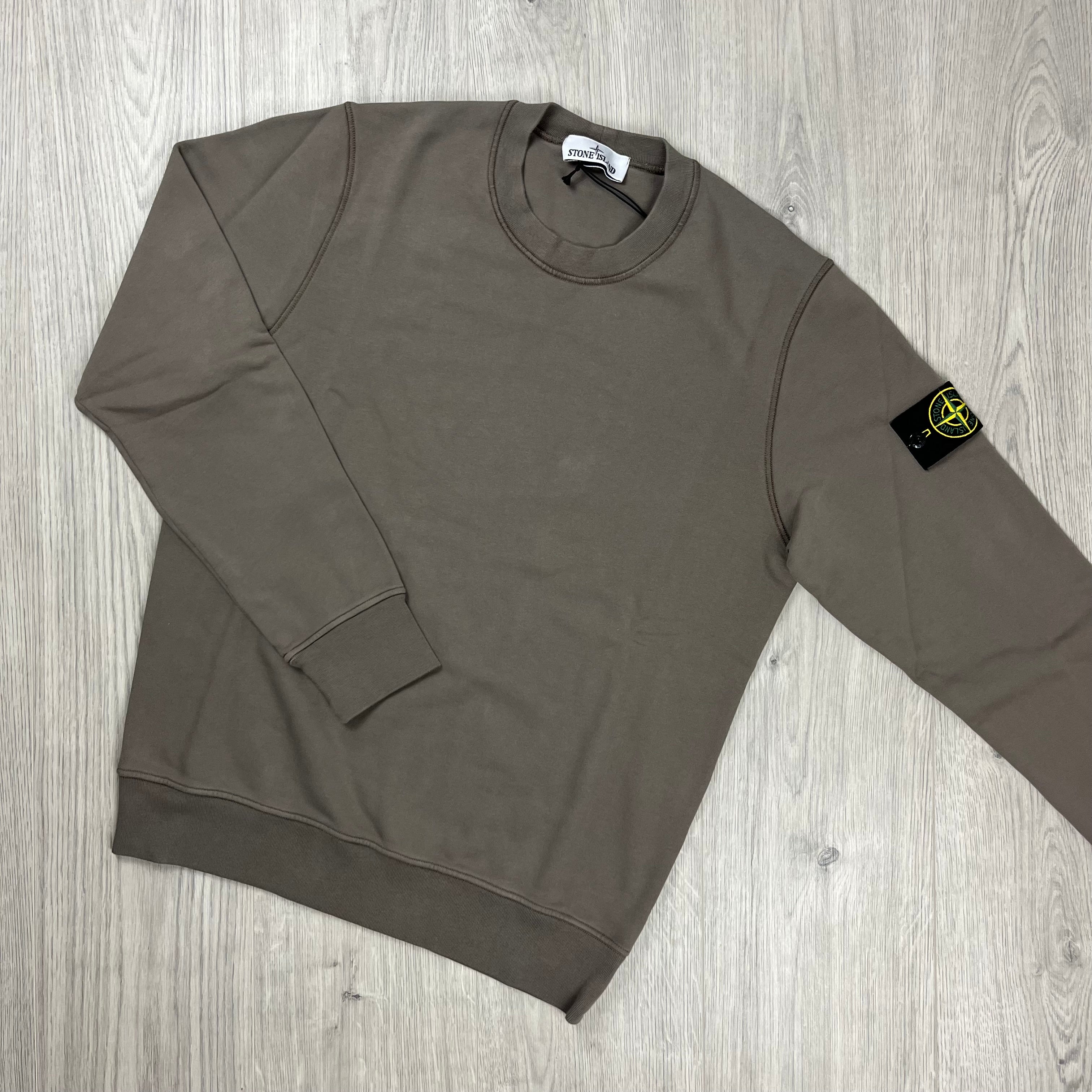 Stone Island Sweatshirt in Walnut Brown. On sale at Open Attire.