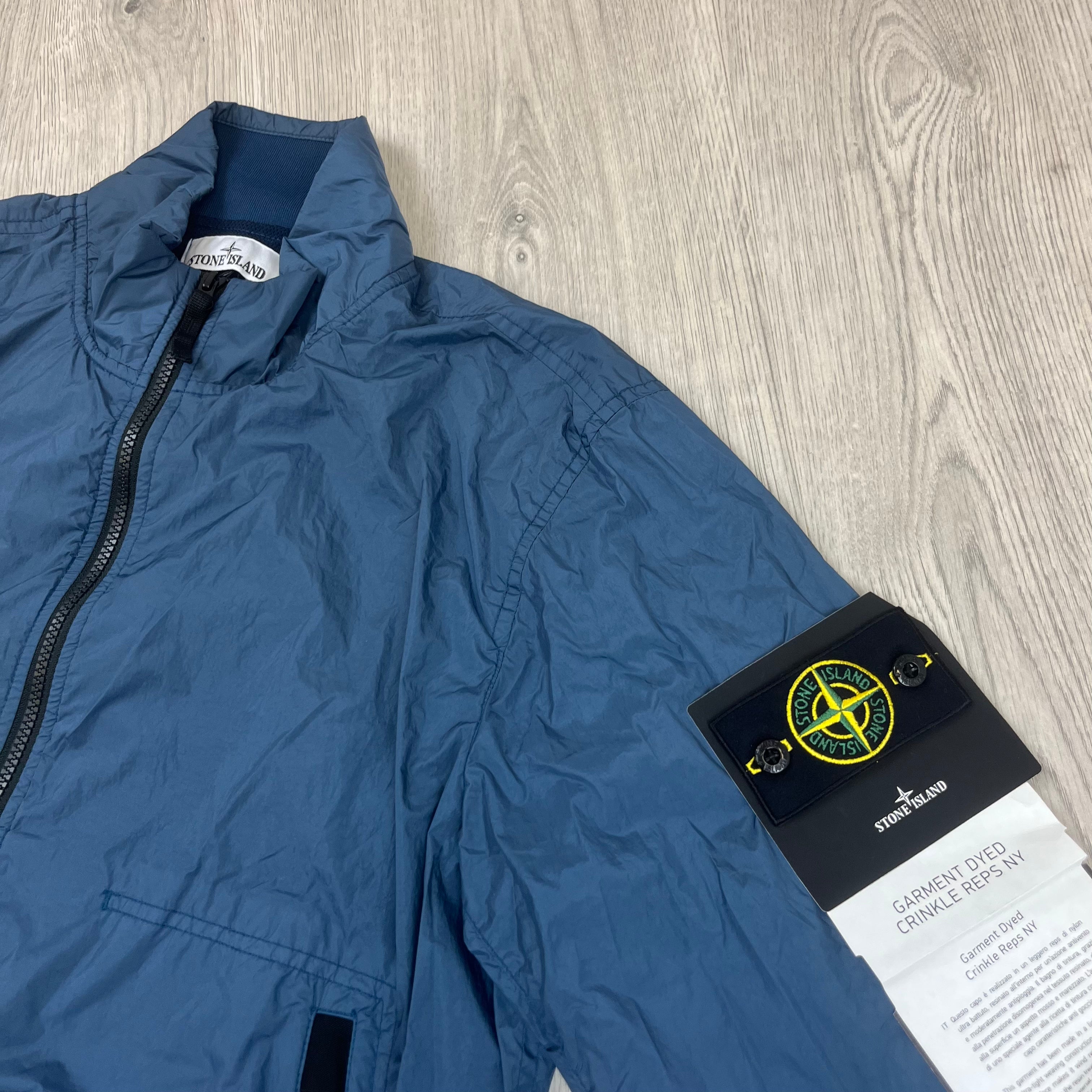 Stone Island Crinkle Reps Jacket - Avio Blue