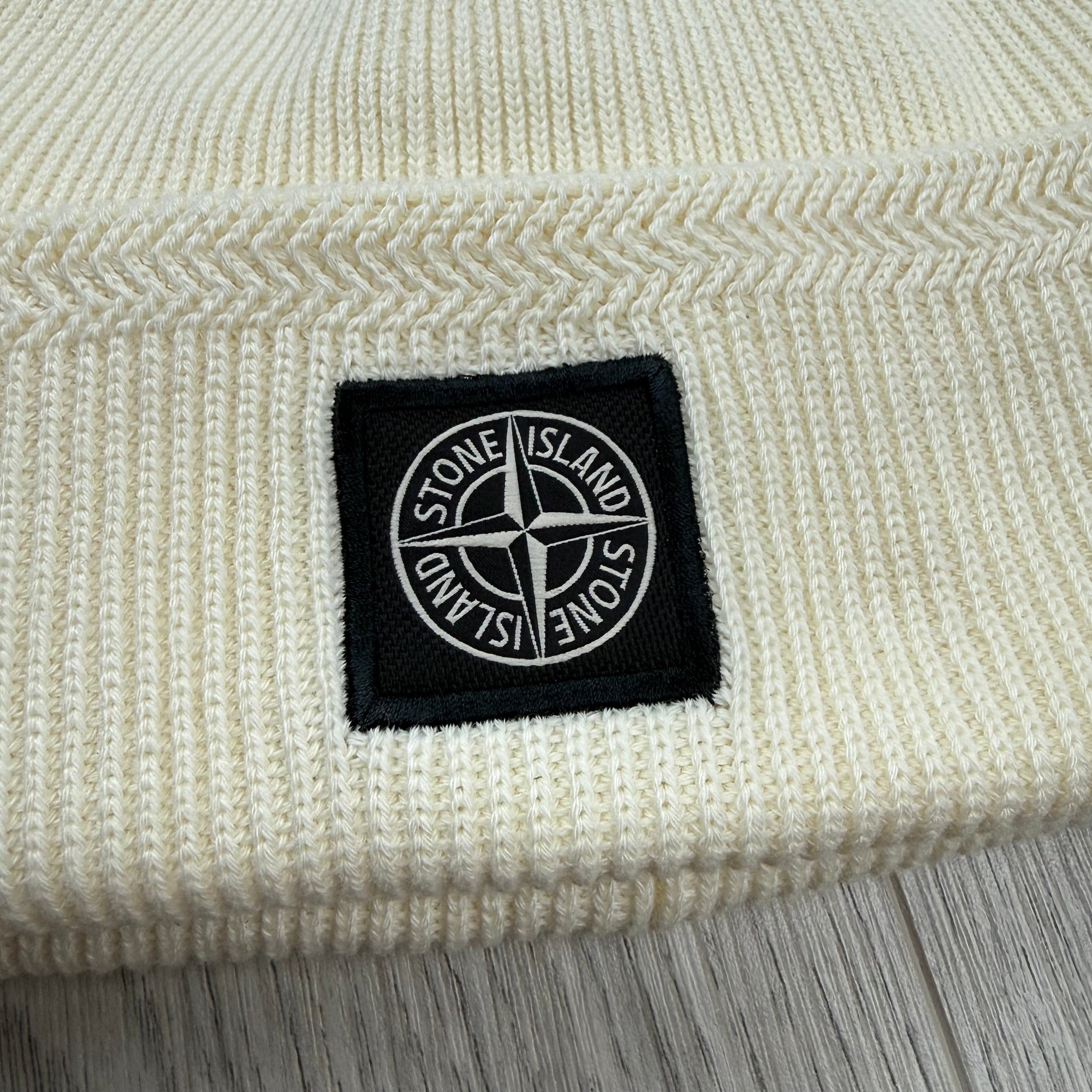 Stone Island Wool Beanie - Ivory