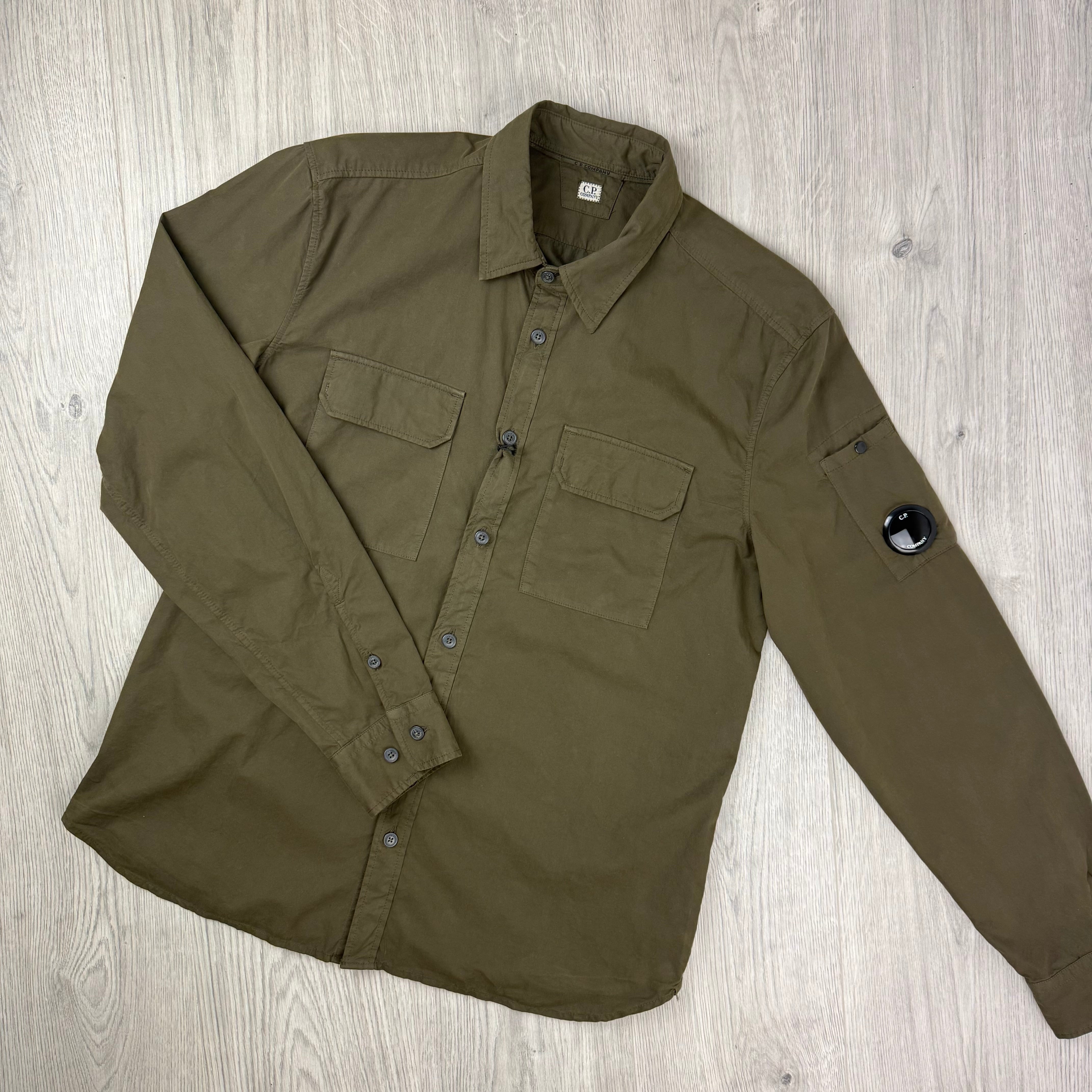 CP Company Button Overshirt - Ivy Green