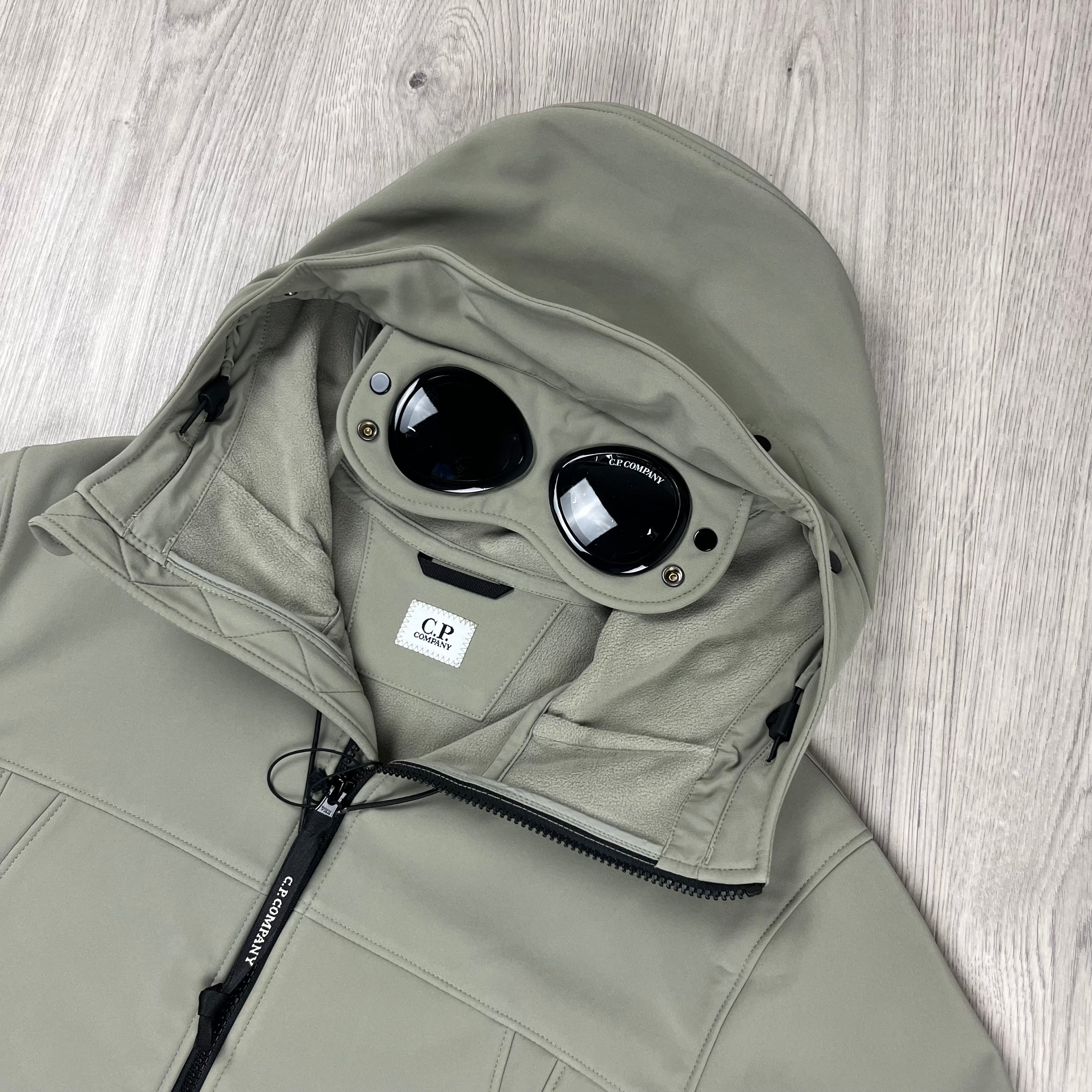 CP Company Shell Goggle Jacket - Sage