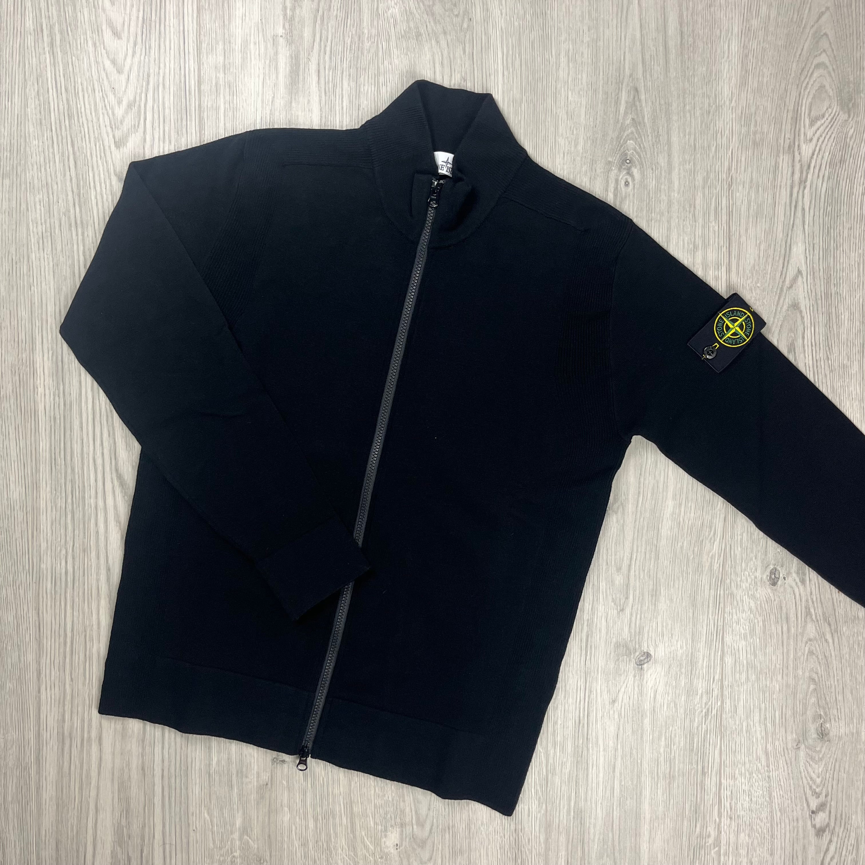 Stone Island Knit Zip Fleece - Black