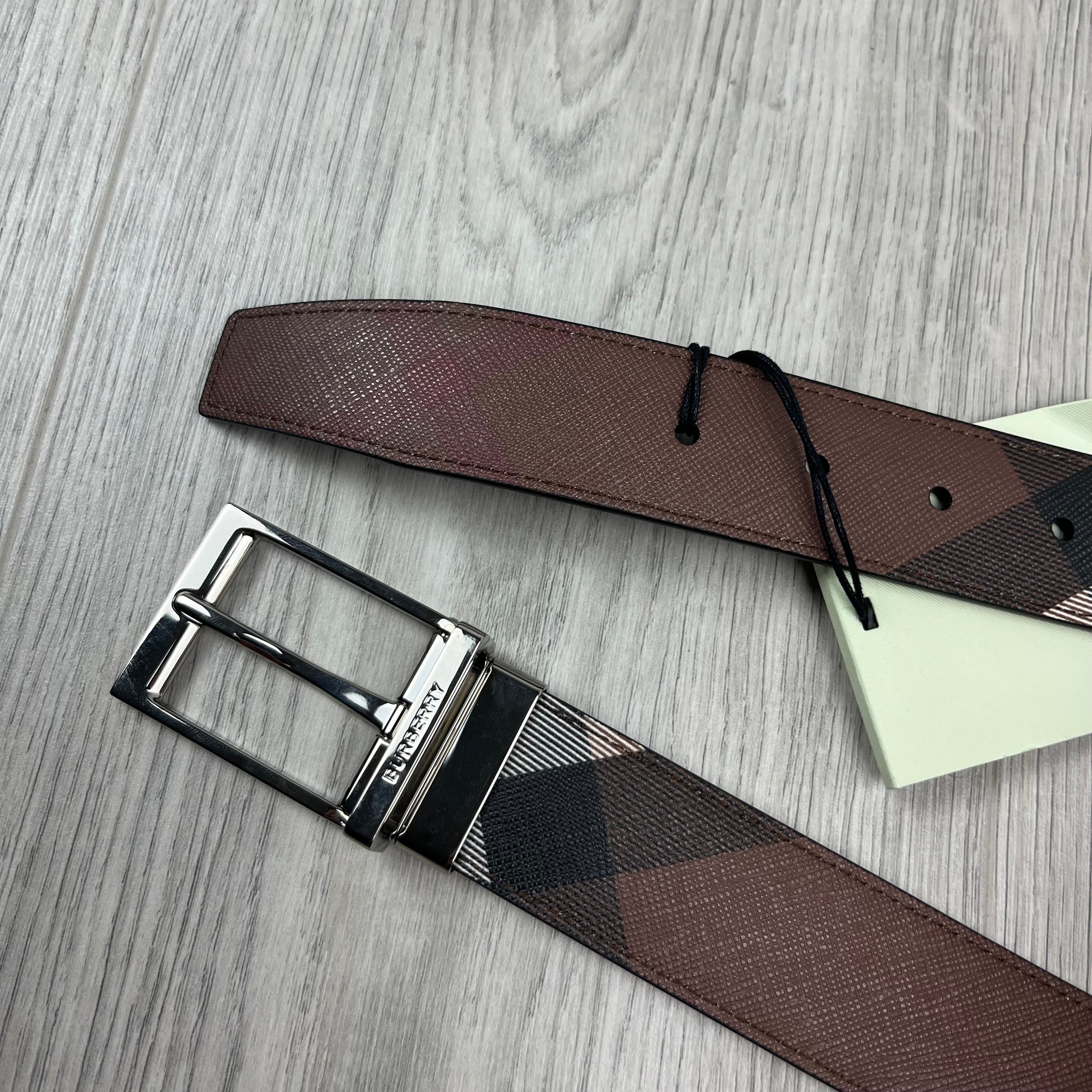 Burberry Reversible Louis Belt - Birch Brown