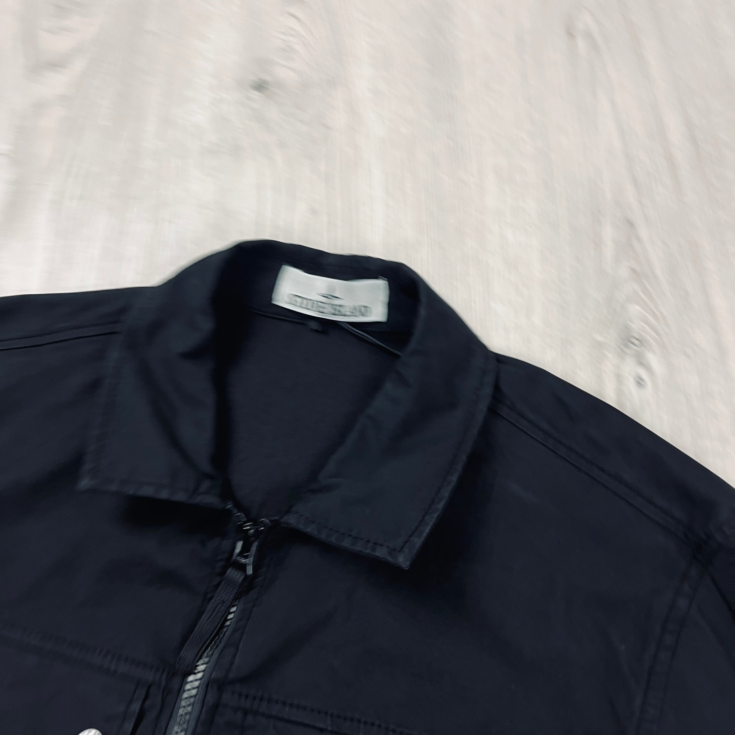 Stone Island Zip Overshirt - Black