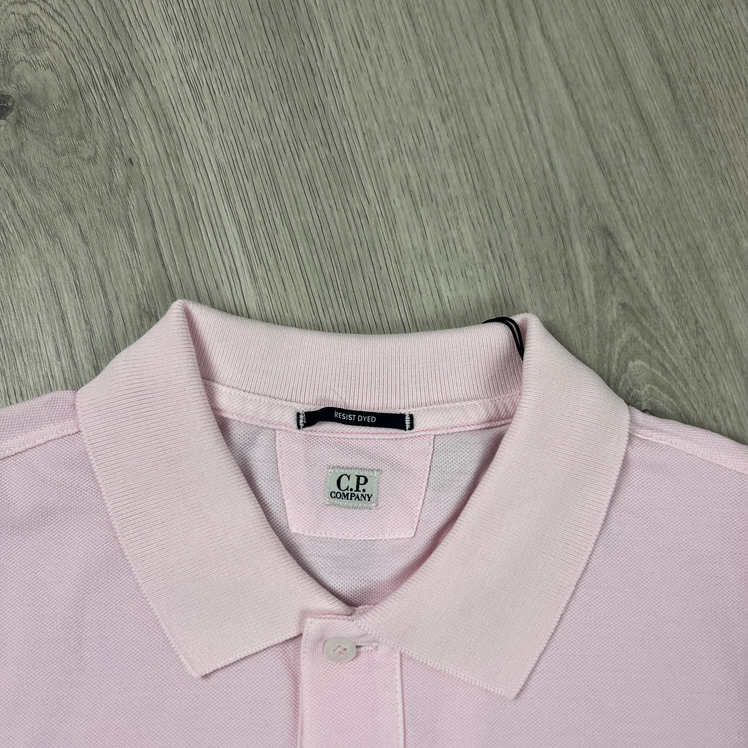 CP Company Piquet Polo Shirt - Pink