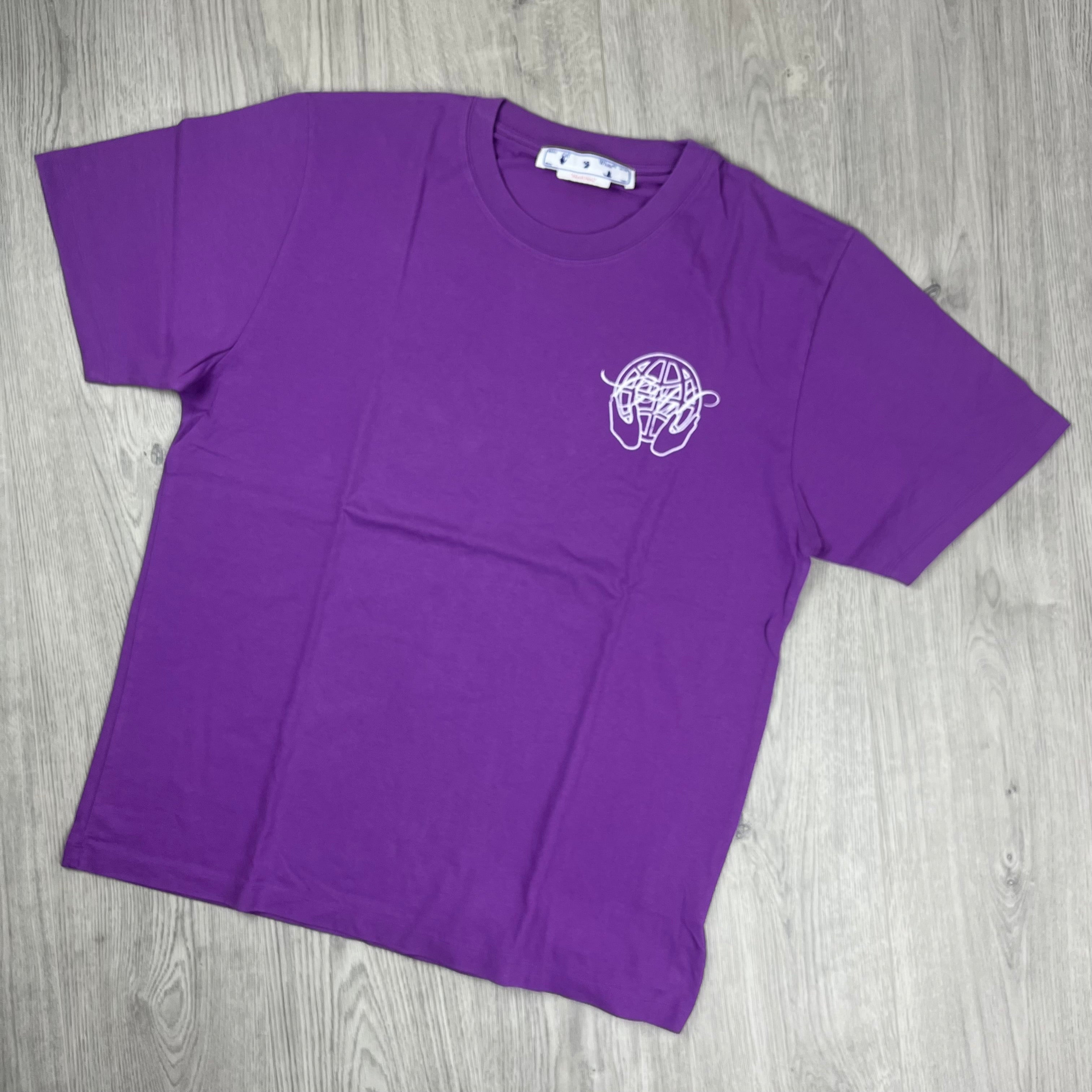 Off-White Hand T-Shirt - Orchid