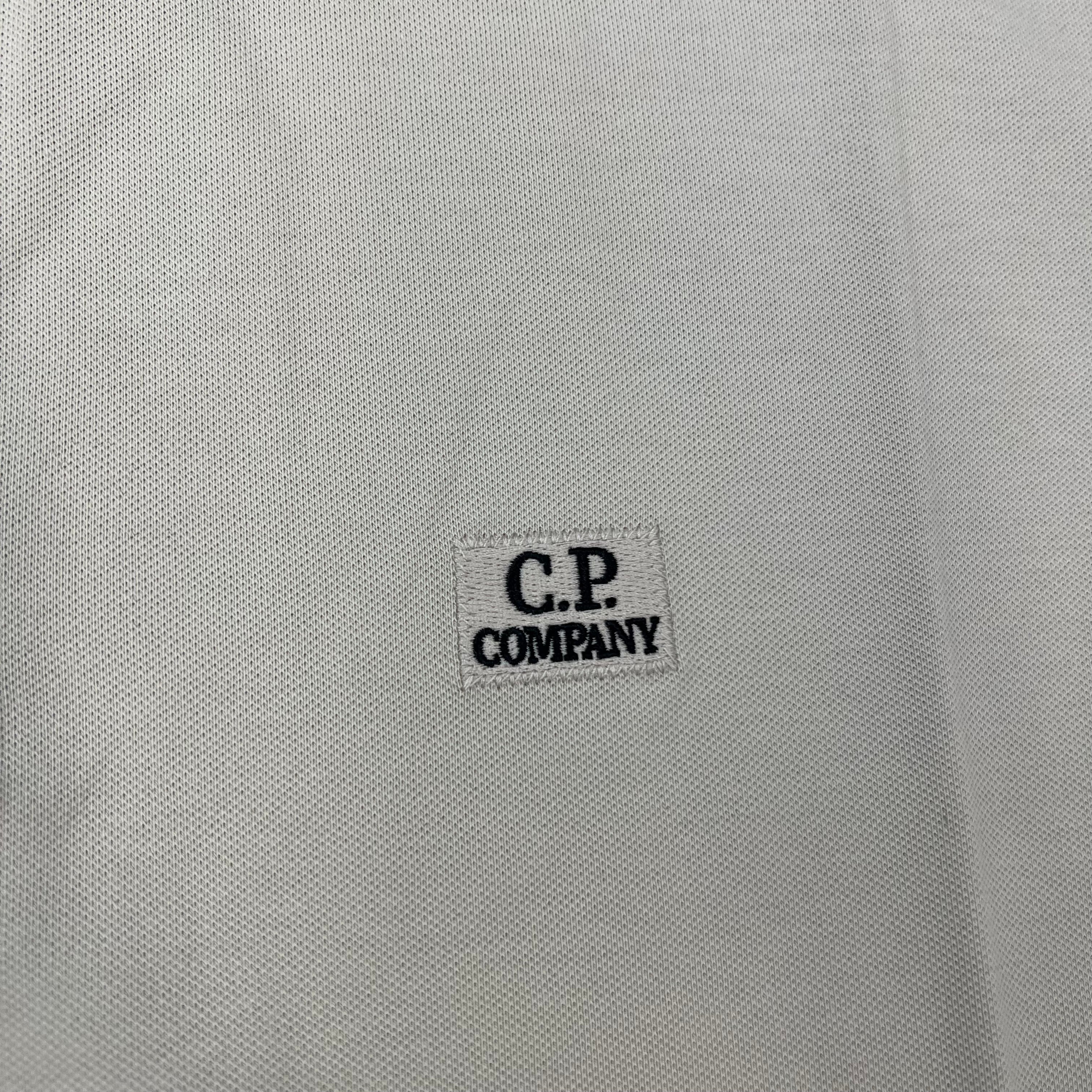 CP Company Piquet Polo Shirt - Silver Birch
