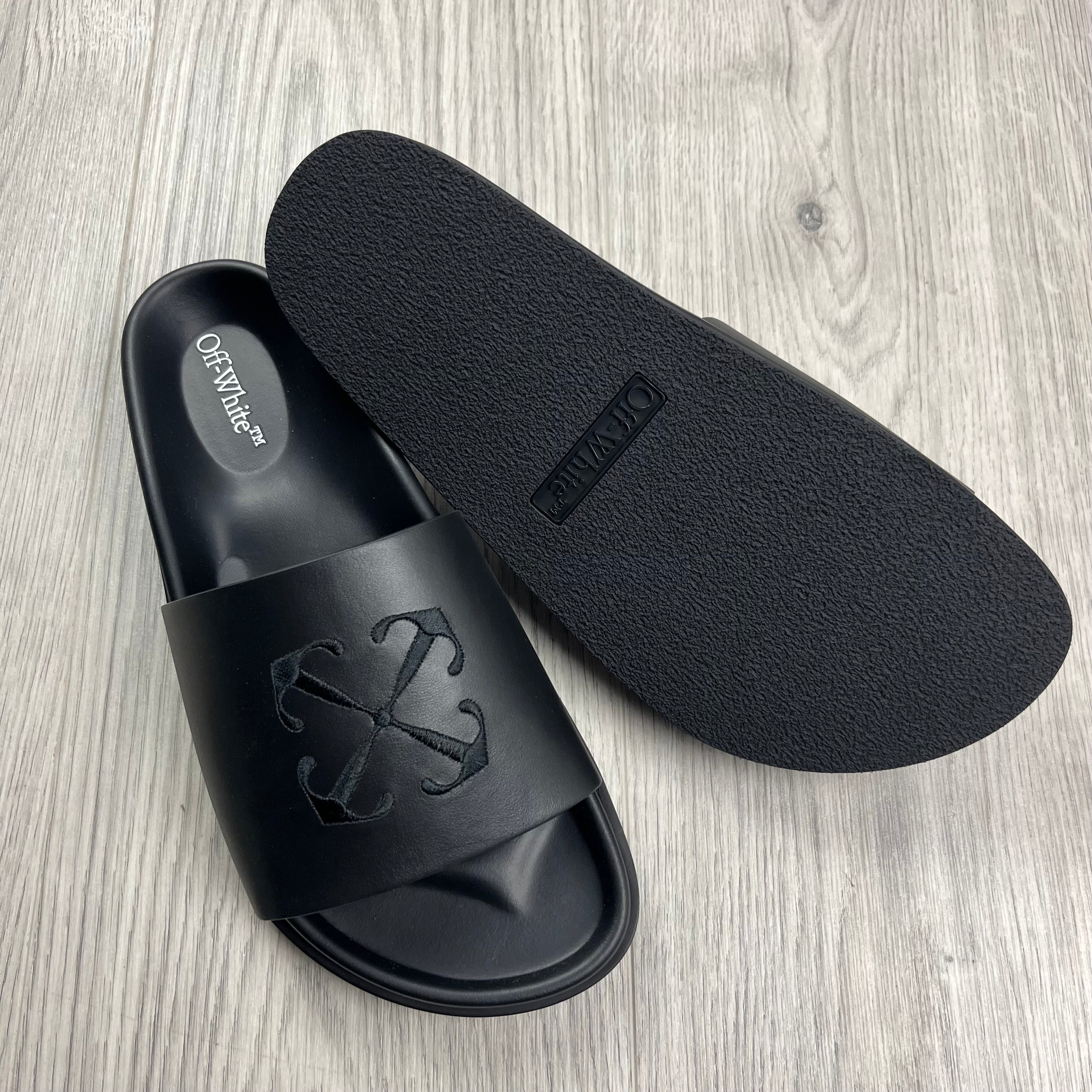 Off-White Pool Time Slides - Black