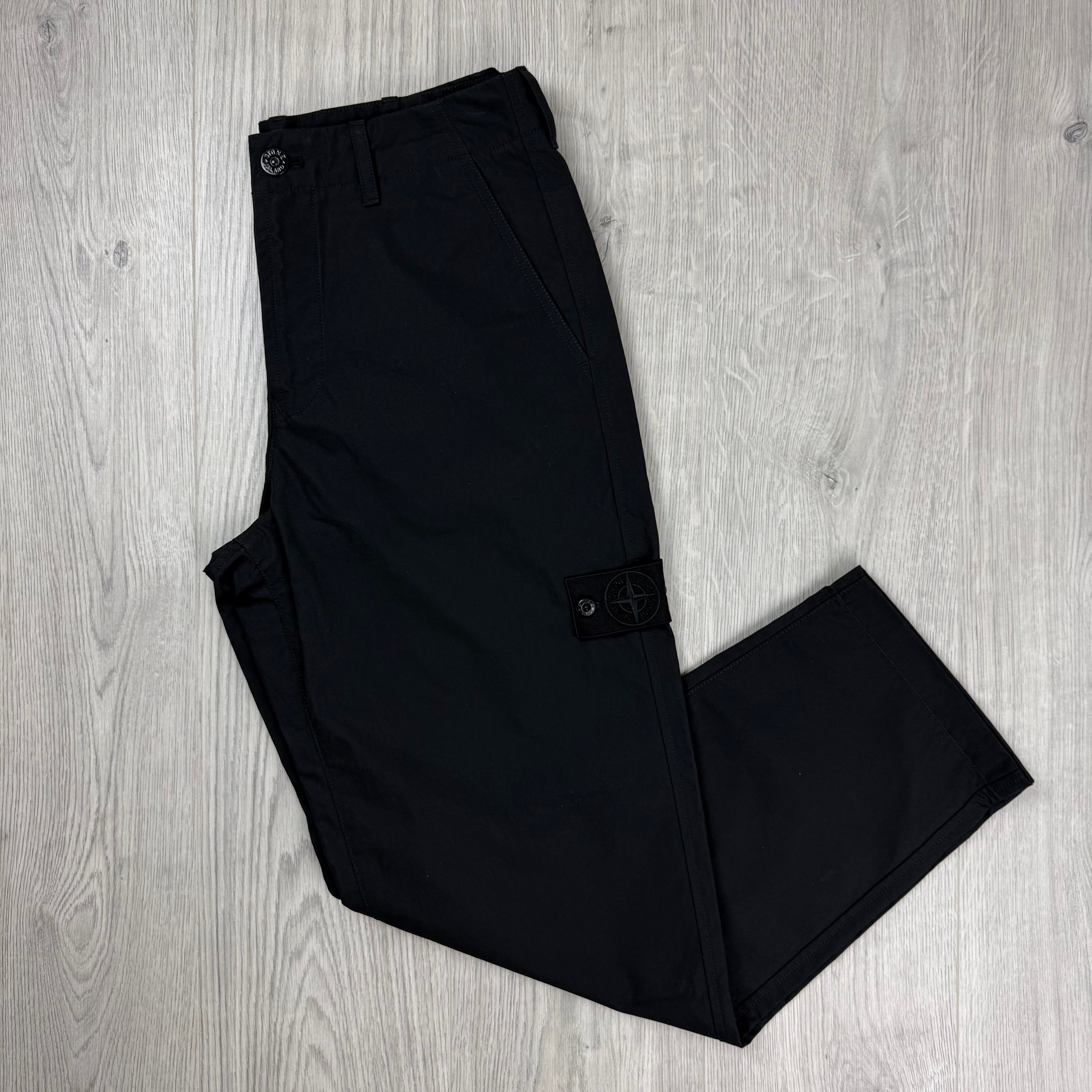 Stone Island Ghost Cargo Trousers - Black