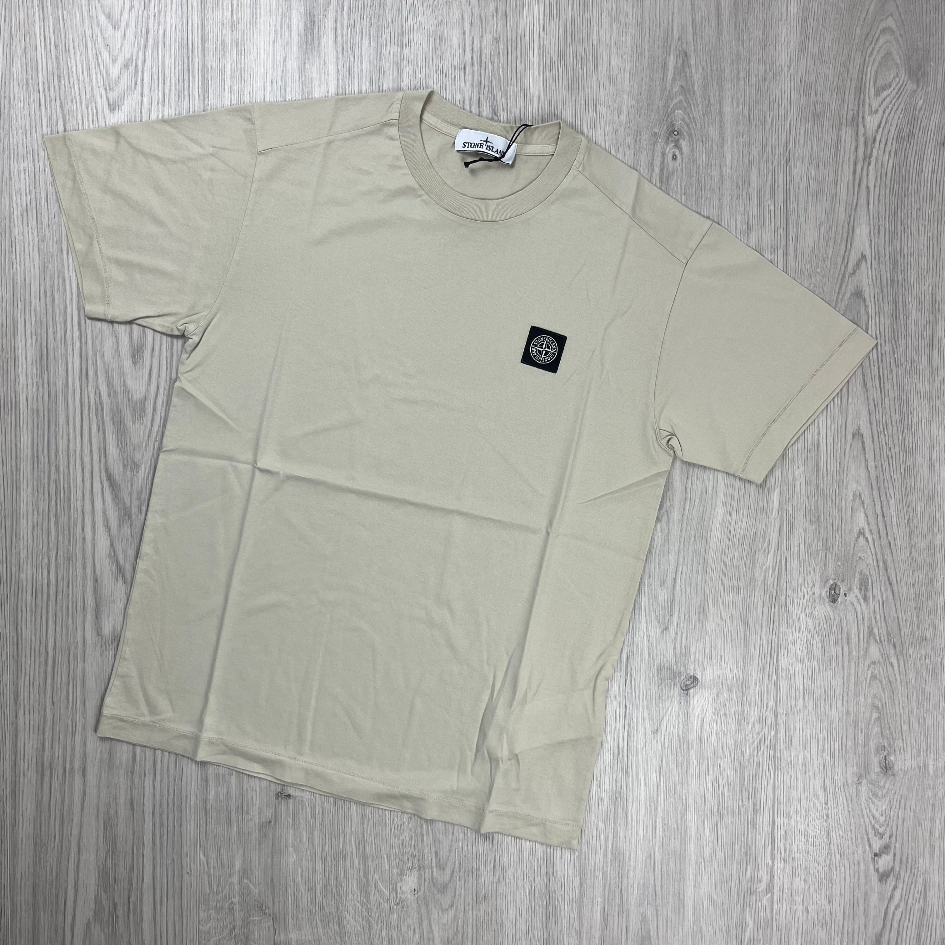 Stone Island Patch T-shirt in Off White. On sale at Open Attire.