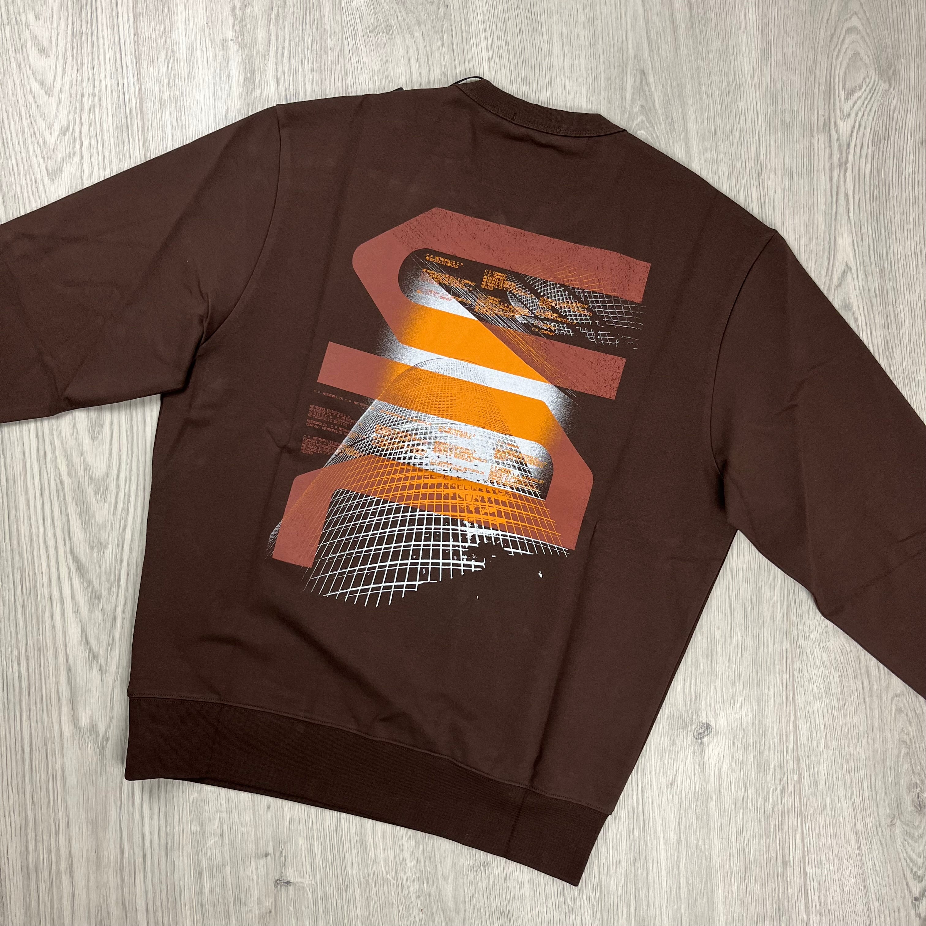 CP Company Metropolis Sweatshirt in Rum Raisin. On sale at Open Attire.