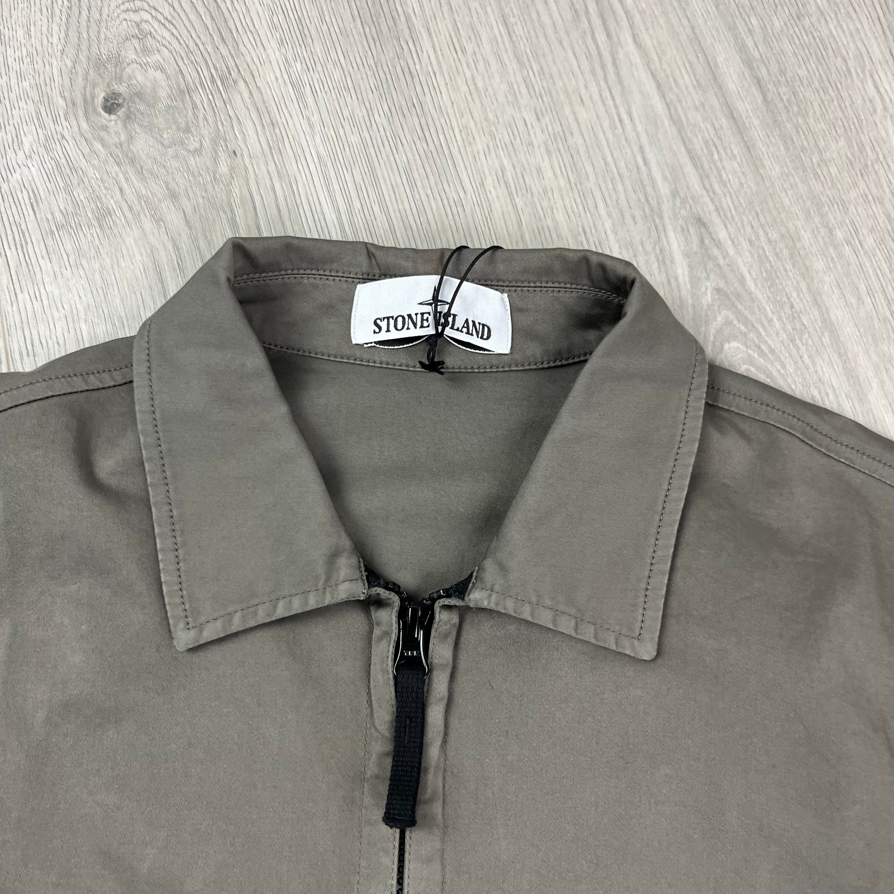 Stone Island Overshirt in Walnut. On sale at Open Attire.