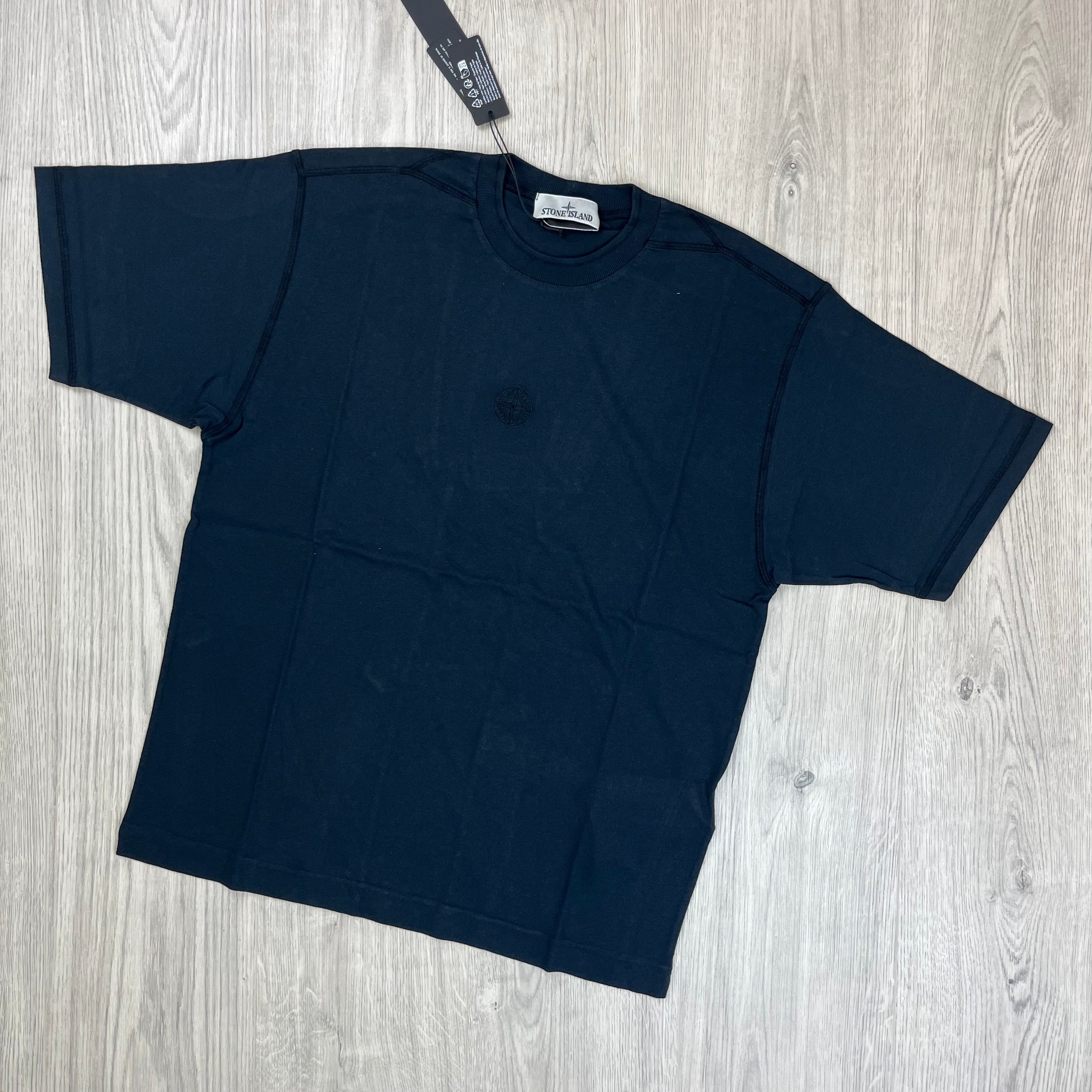 Stone Island Embroidered T-Shirt - Navy