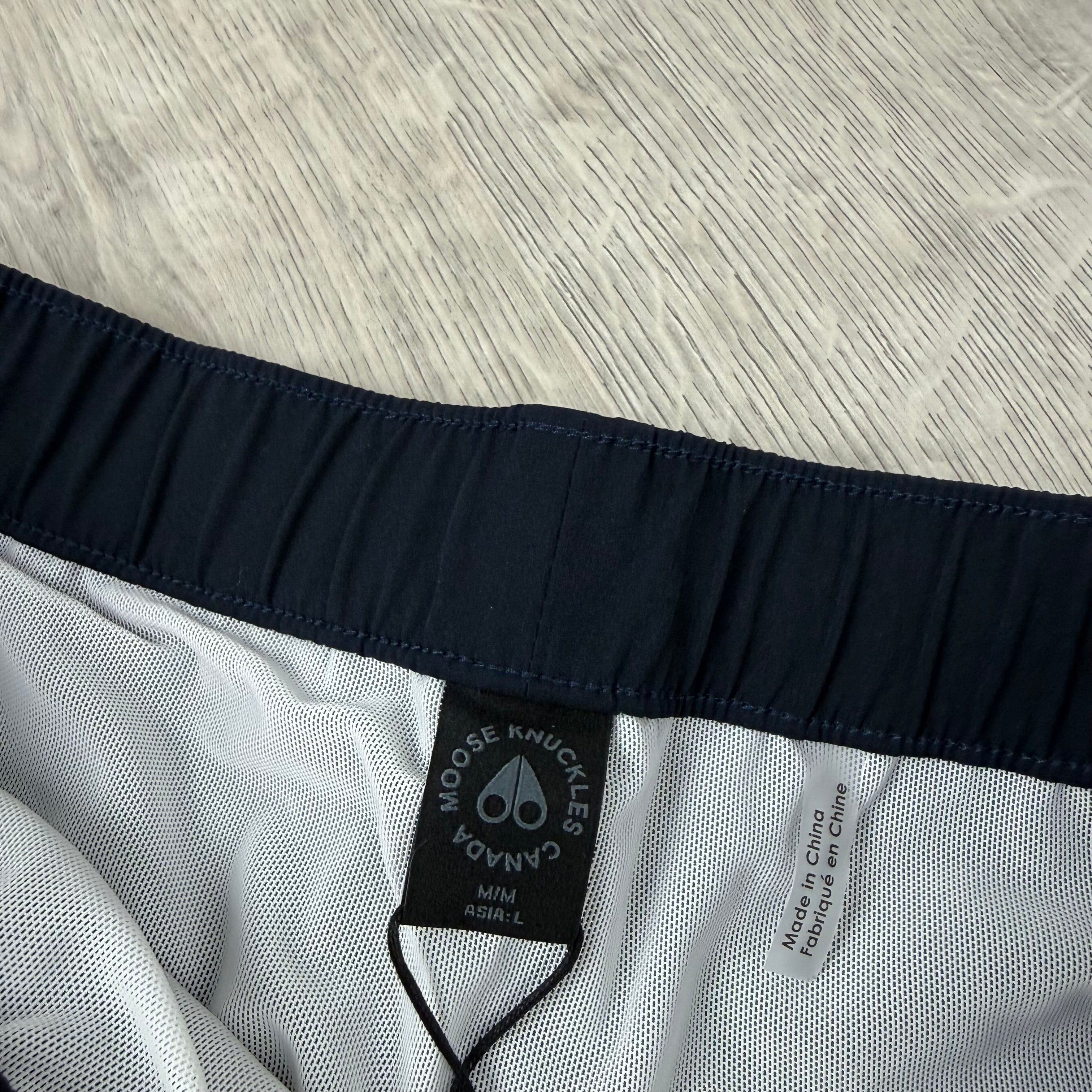Moose Knuckles 'Logo' Swim Shorts - Navy Blue
