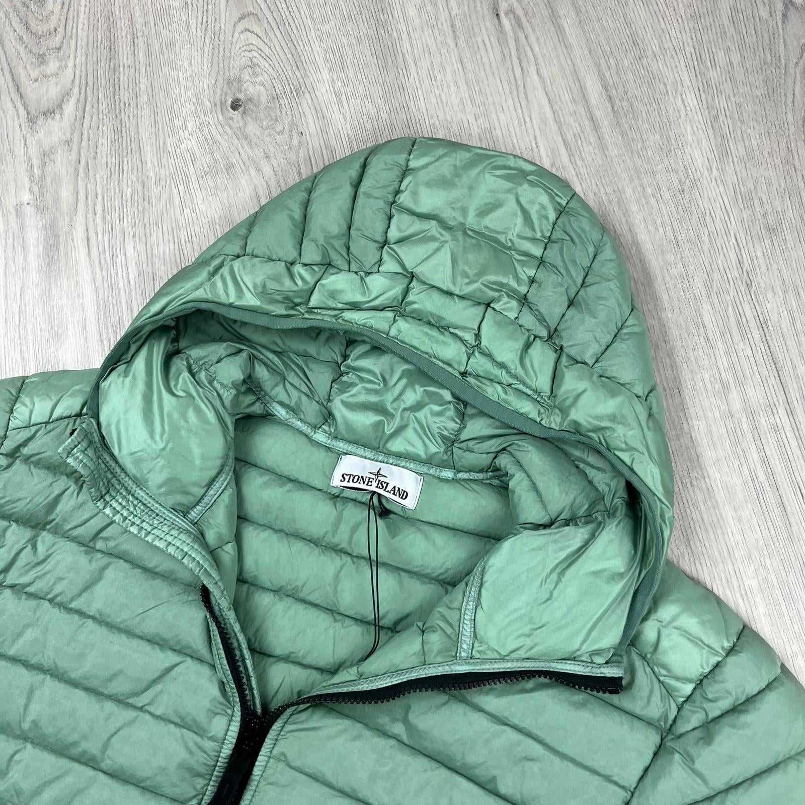 Stone Island Woven Down Jacket - Sage Green