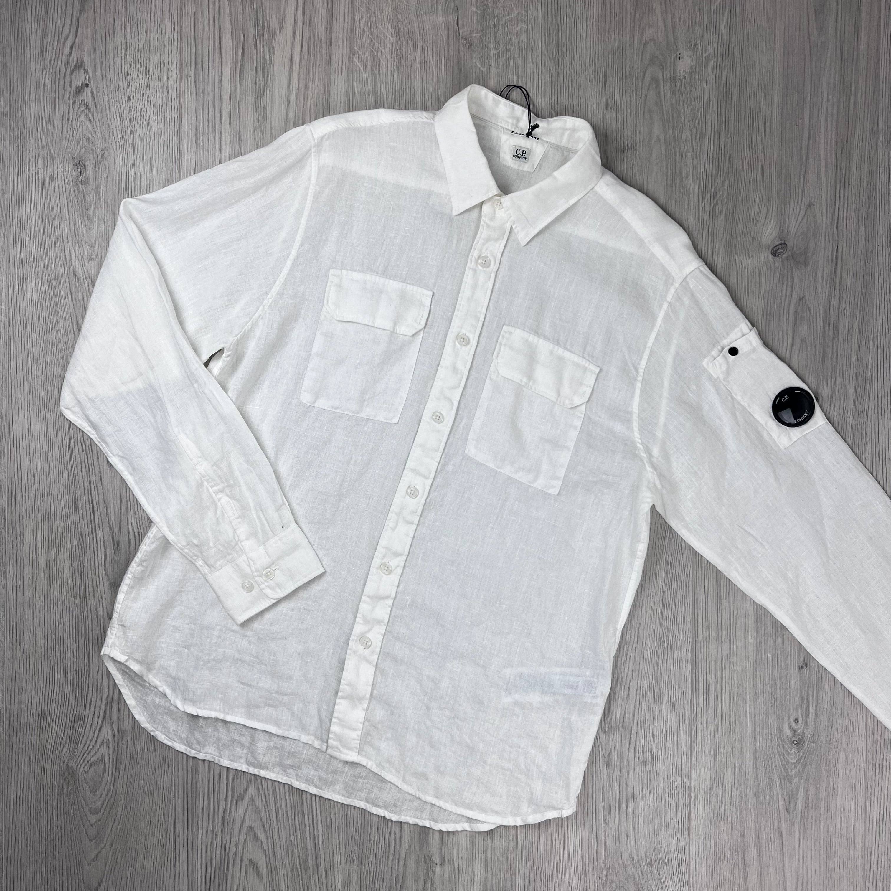 CP Company Linen Shirt - White