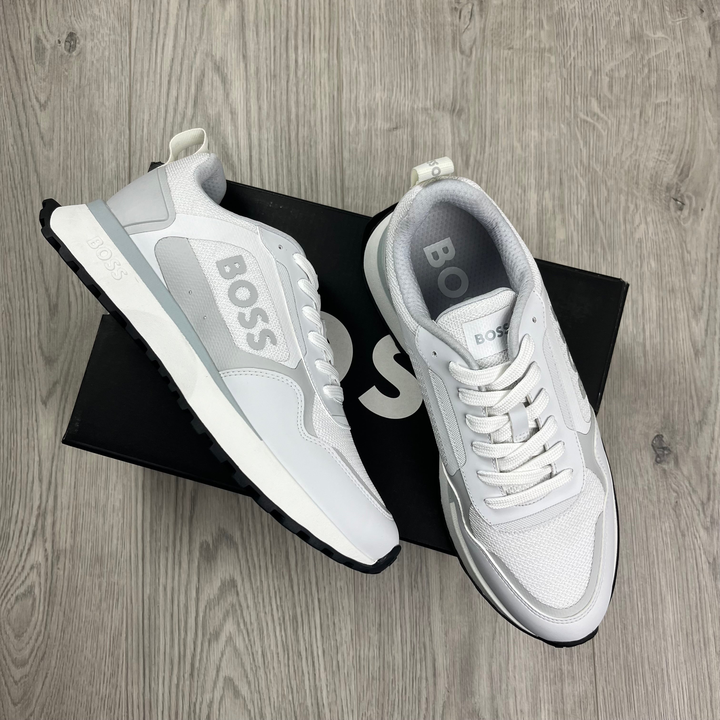 Hugo Boss 'Jonah' Sneakers in White. On sale at Open Attire. 