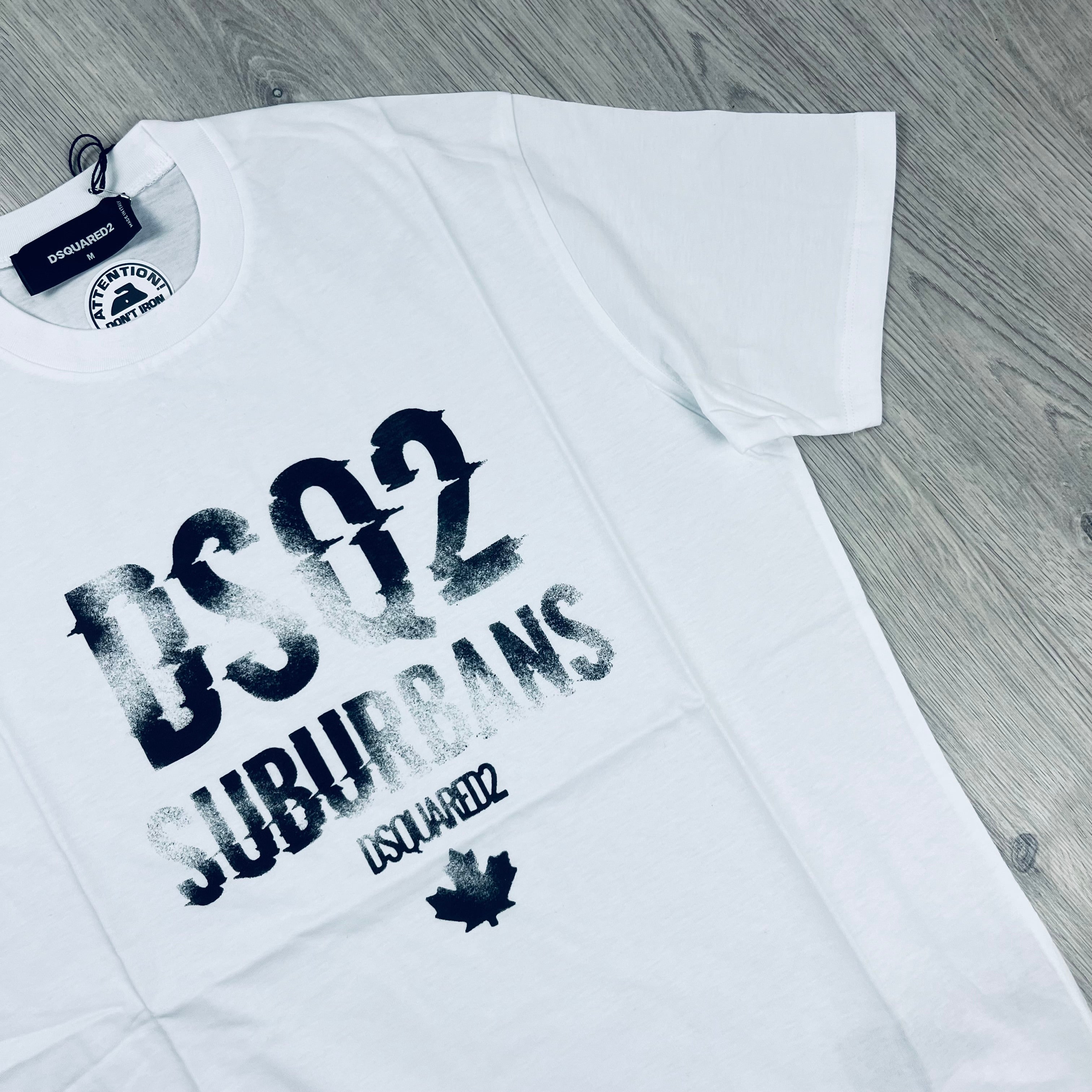 DSQUARED2 Suburbans T-Shirt in White. On sale at Open Attire.