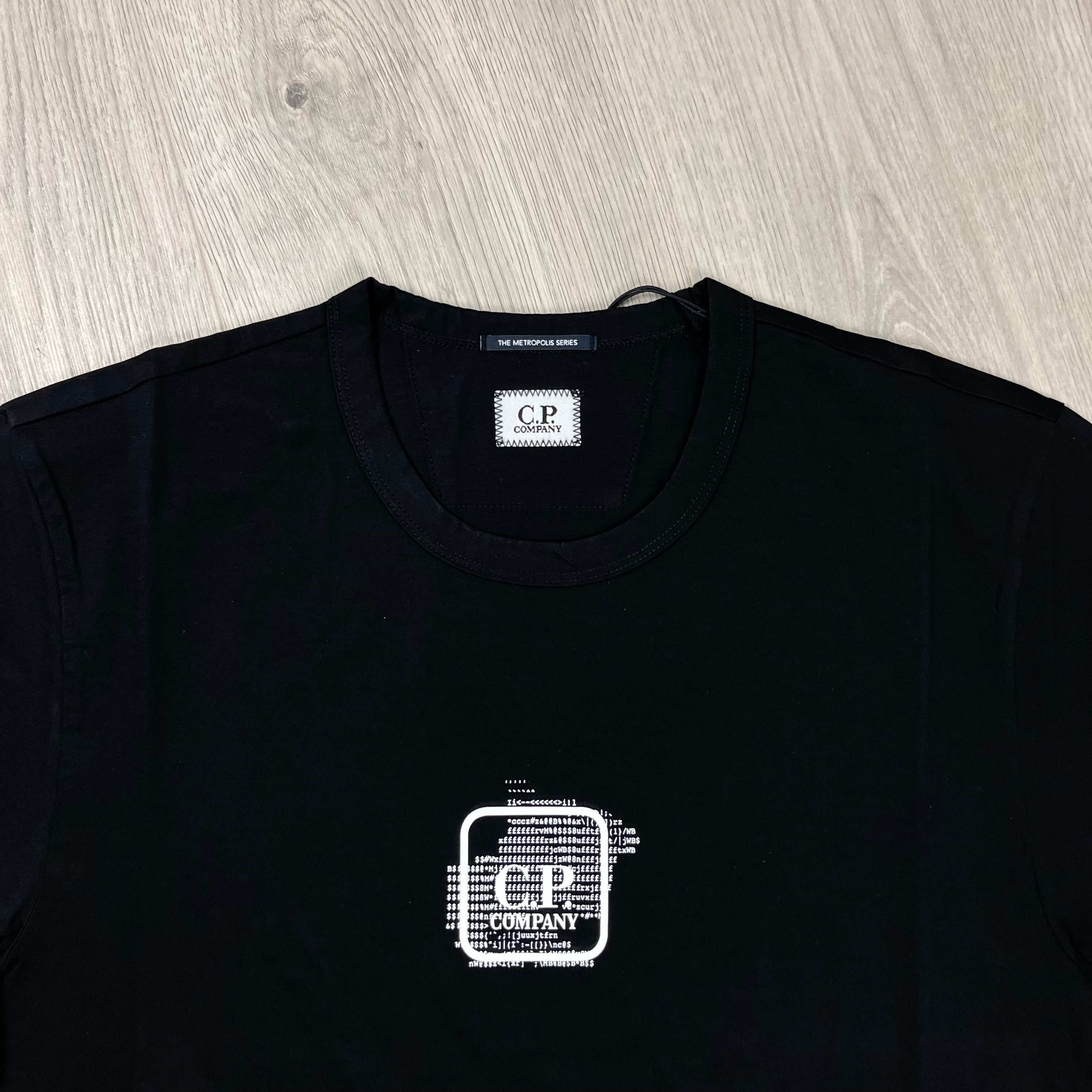 CP Company Metropolis T-shirt in Black. On sale at Open Attire.