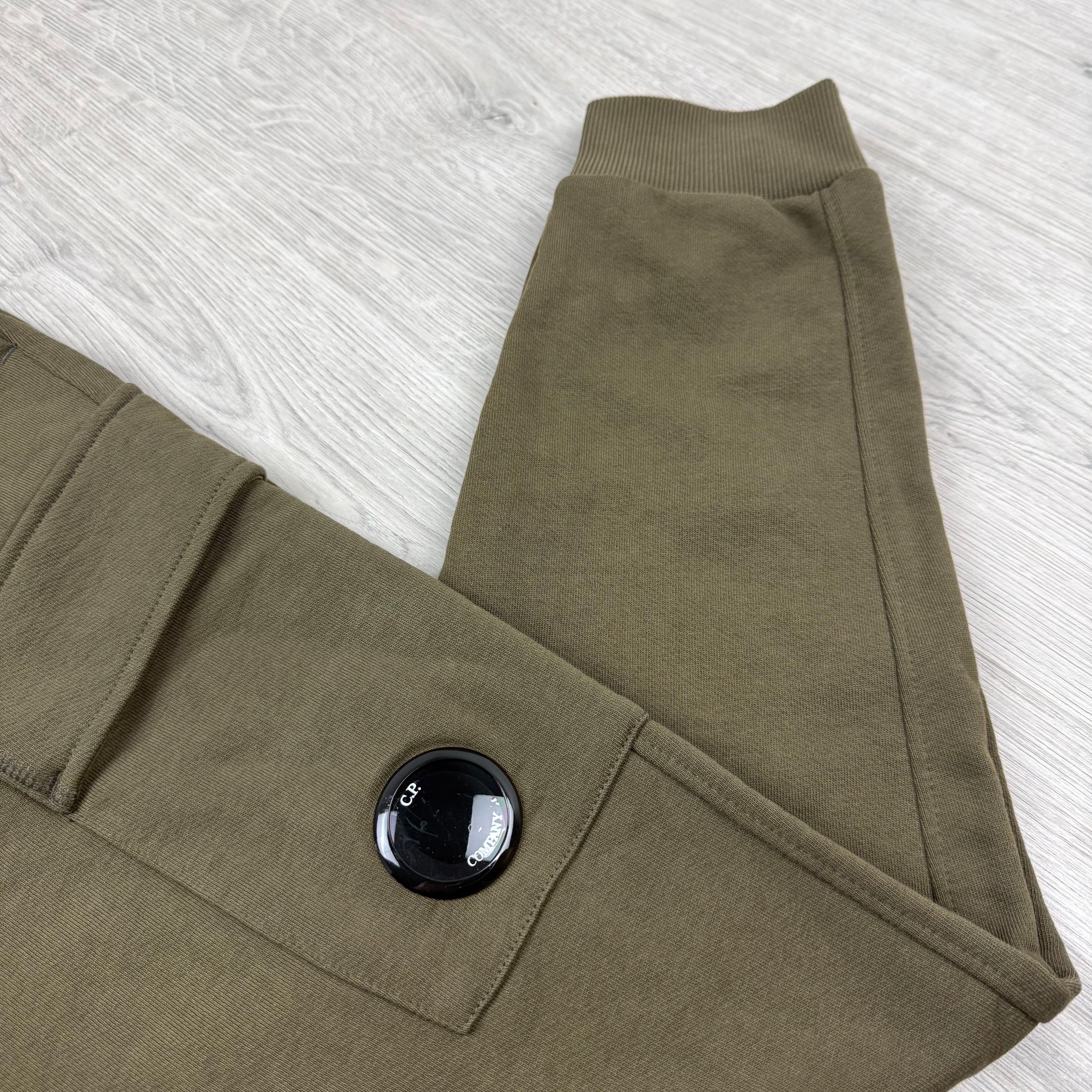 CP Company Raised Fleece Sweatpants - Ivy Green