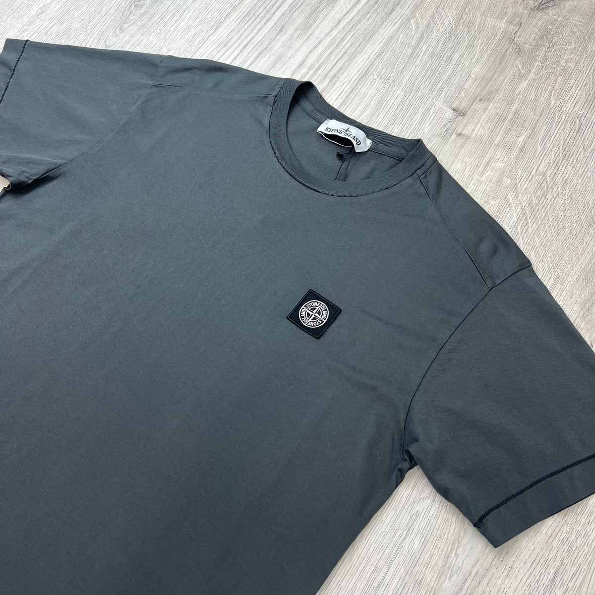Stone Island Patch T-Shirt - Lead Grey