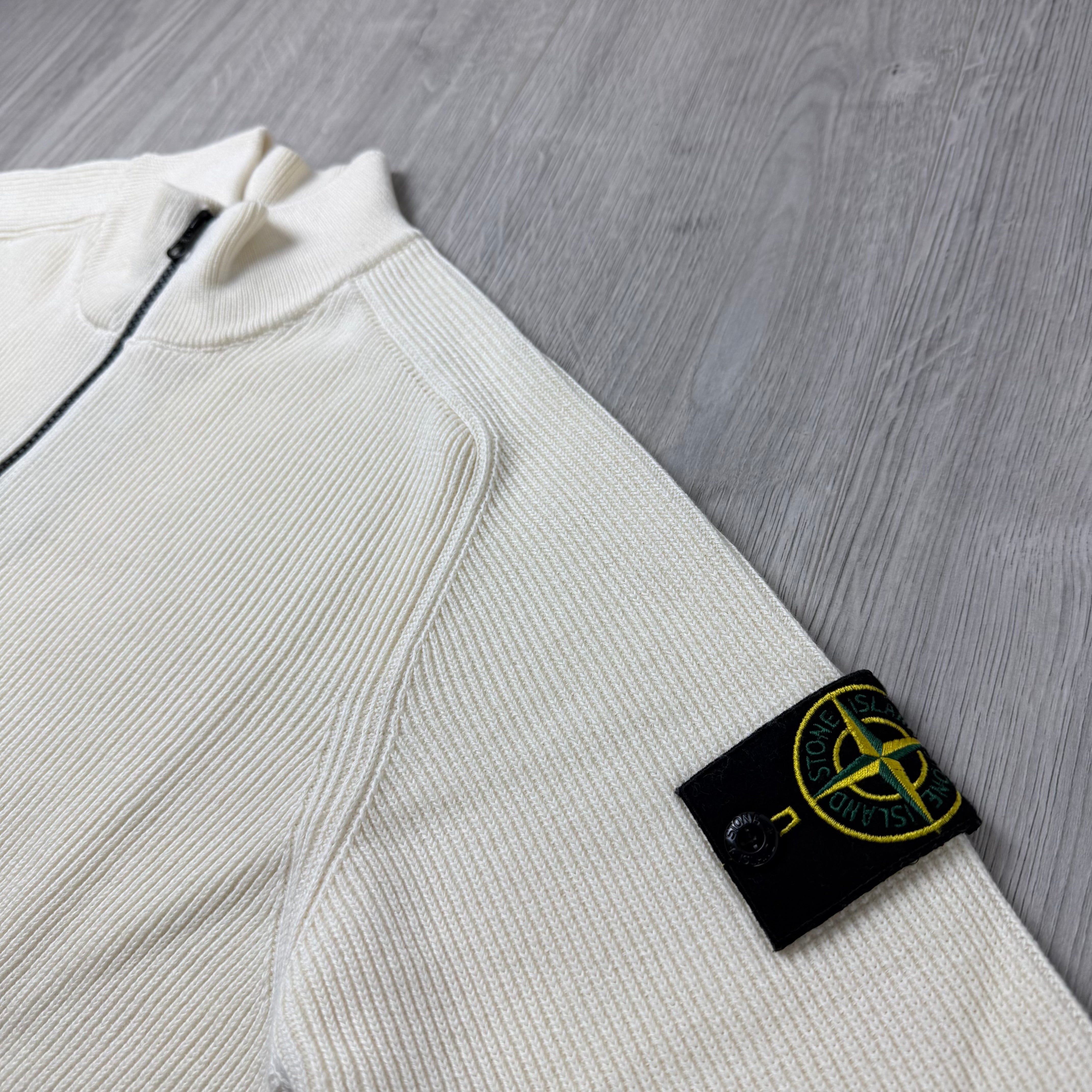Stone Island Knit Half Zip Fleece - Ivory