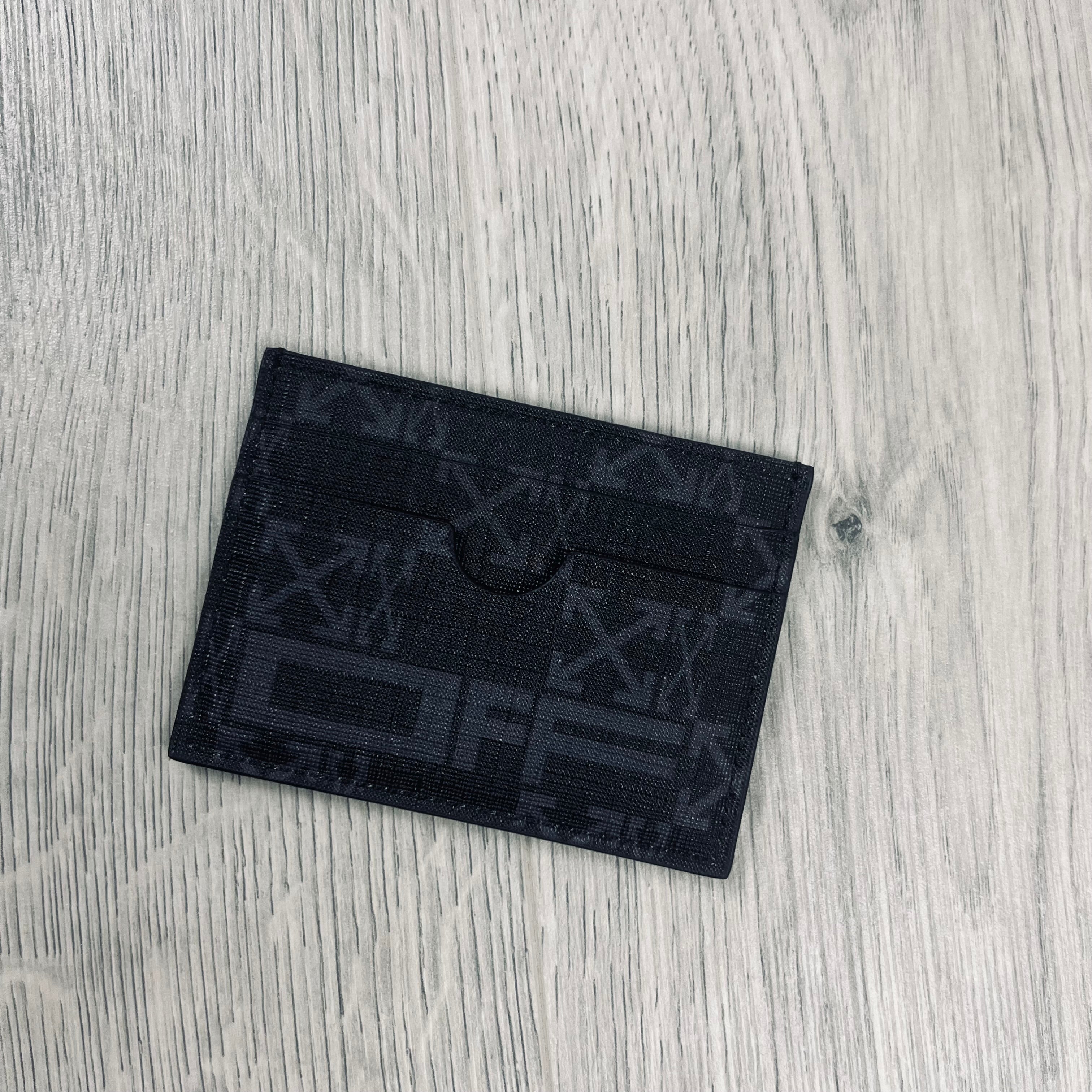 Off-White Leather Cardholder - Black