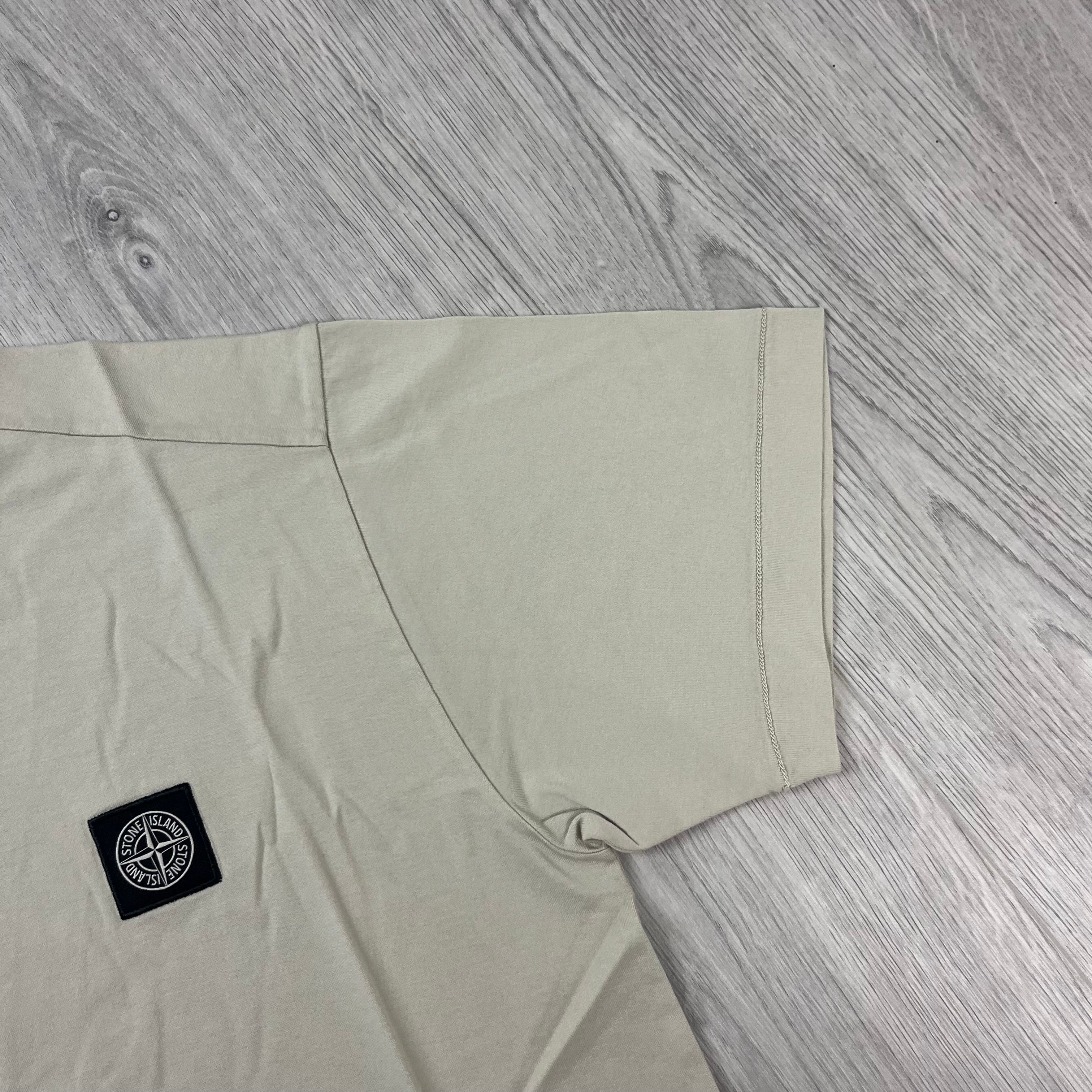 Stone Island Patch T-shirt in Off White. On sale at Open Attire.