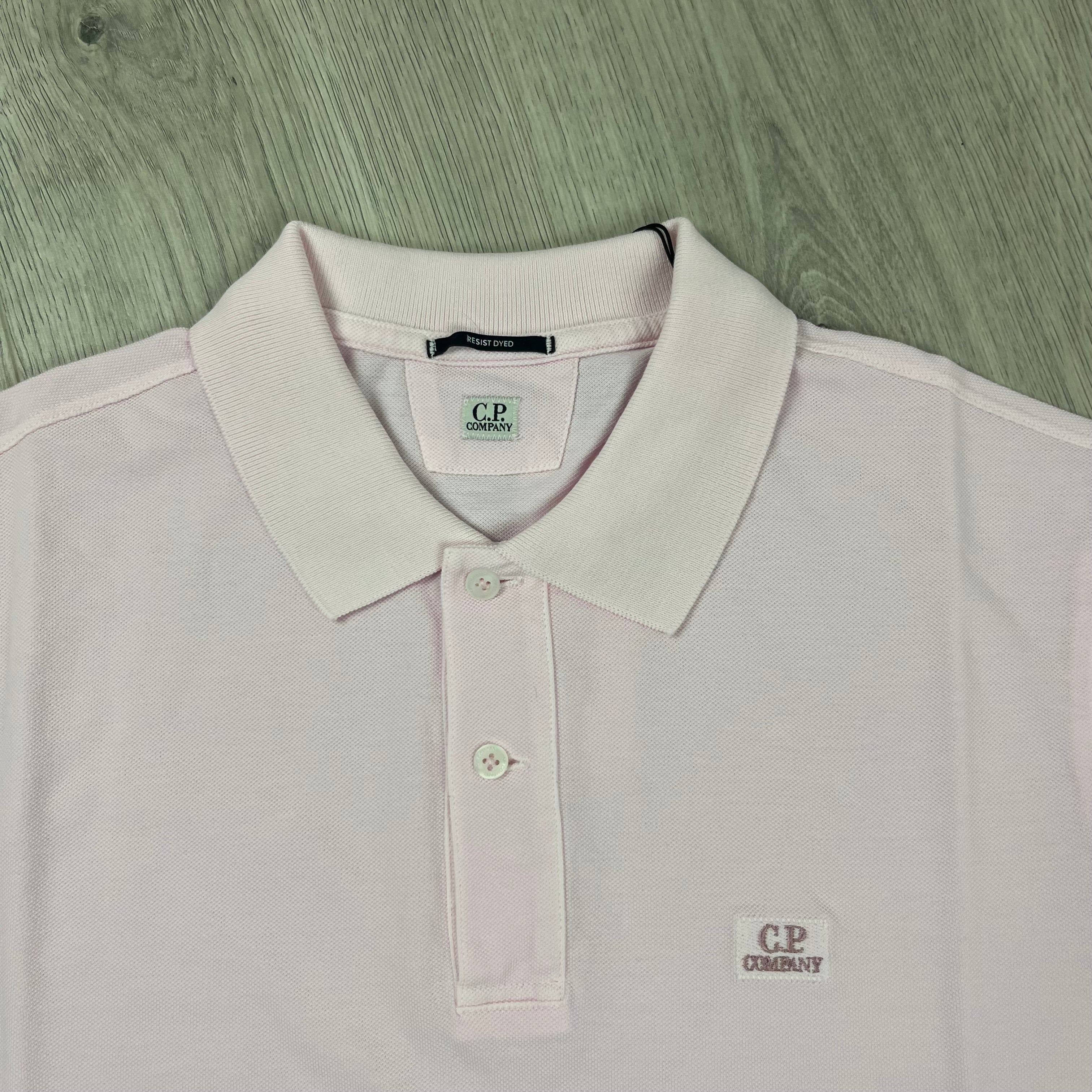 CP Company Piquet Polo Shirt - Pink