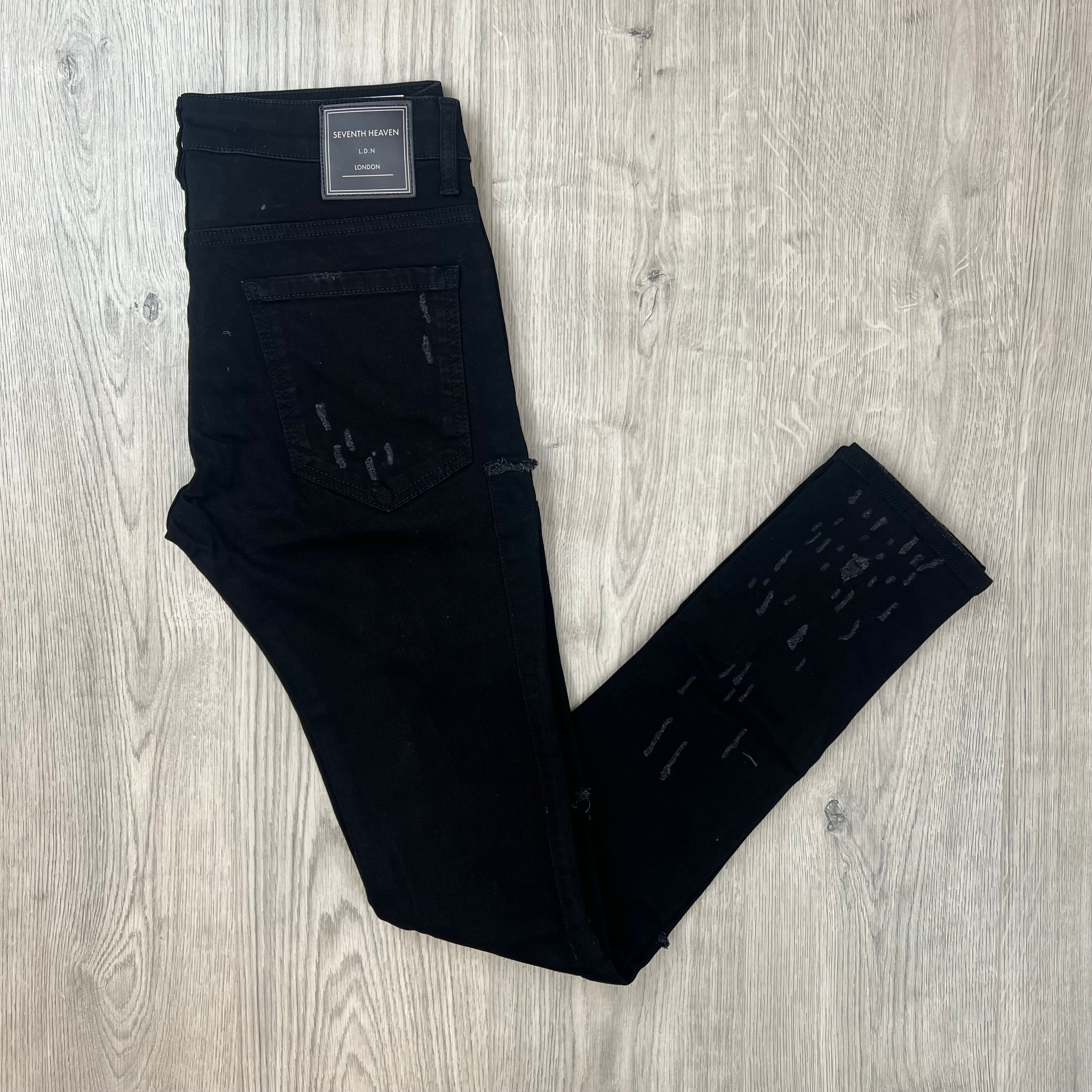 7TH HVN Slim Jeans - Black