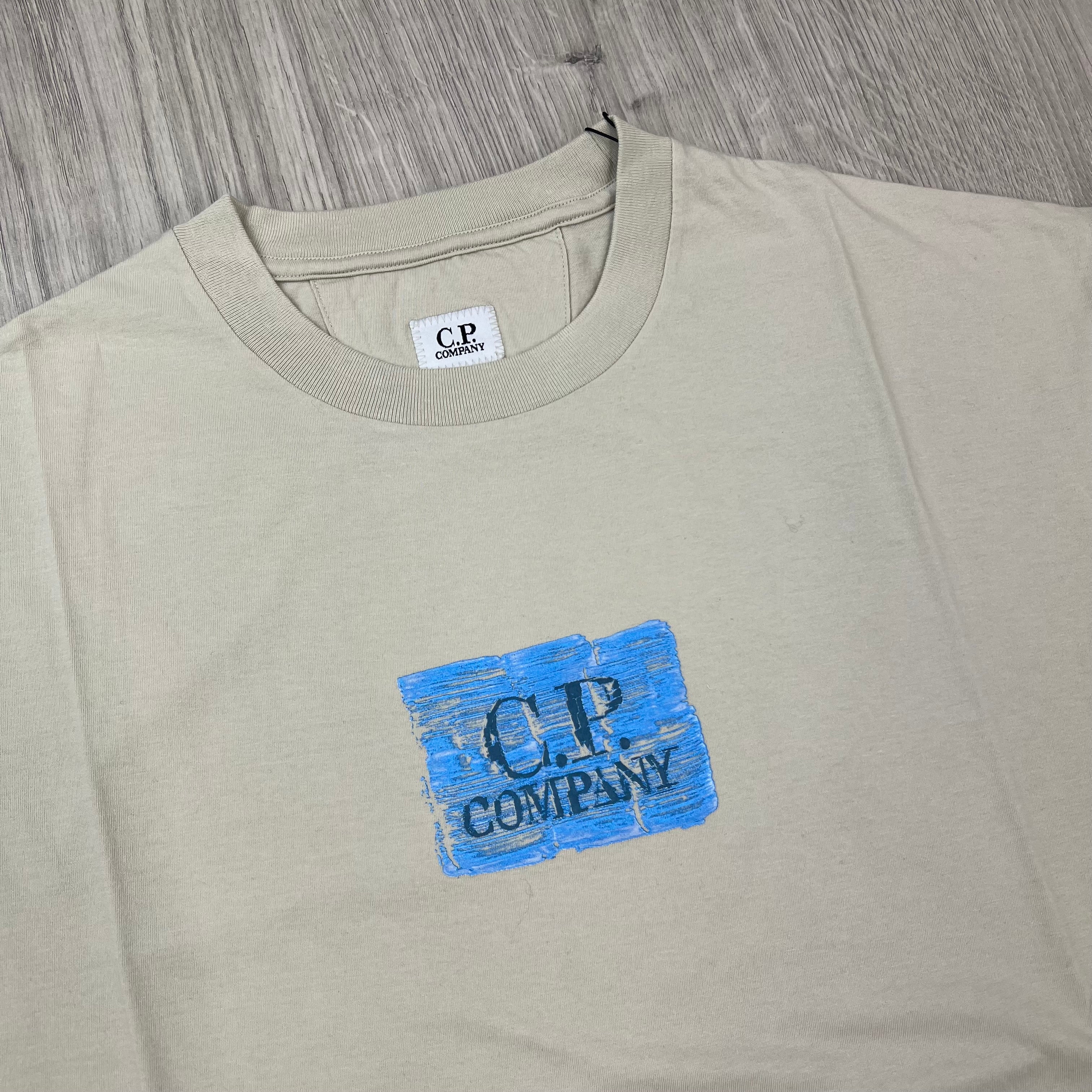 CP Company Logo T-Shirt - Silver Birch