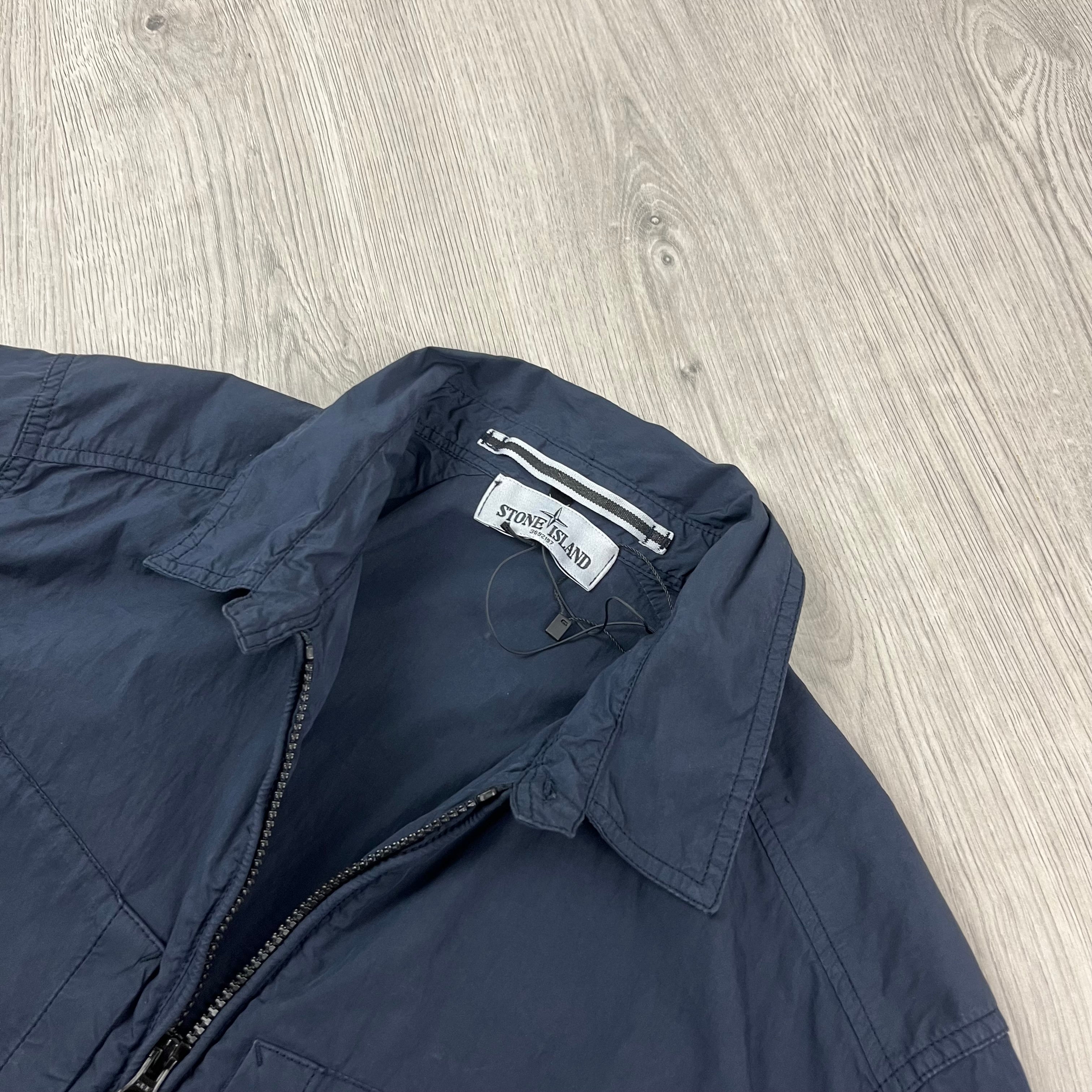 Stone Island Hooded Overshirt - Navy