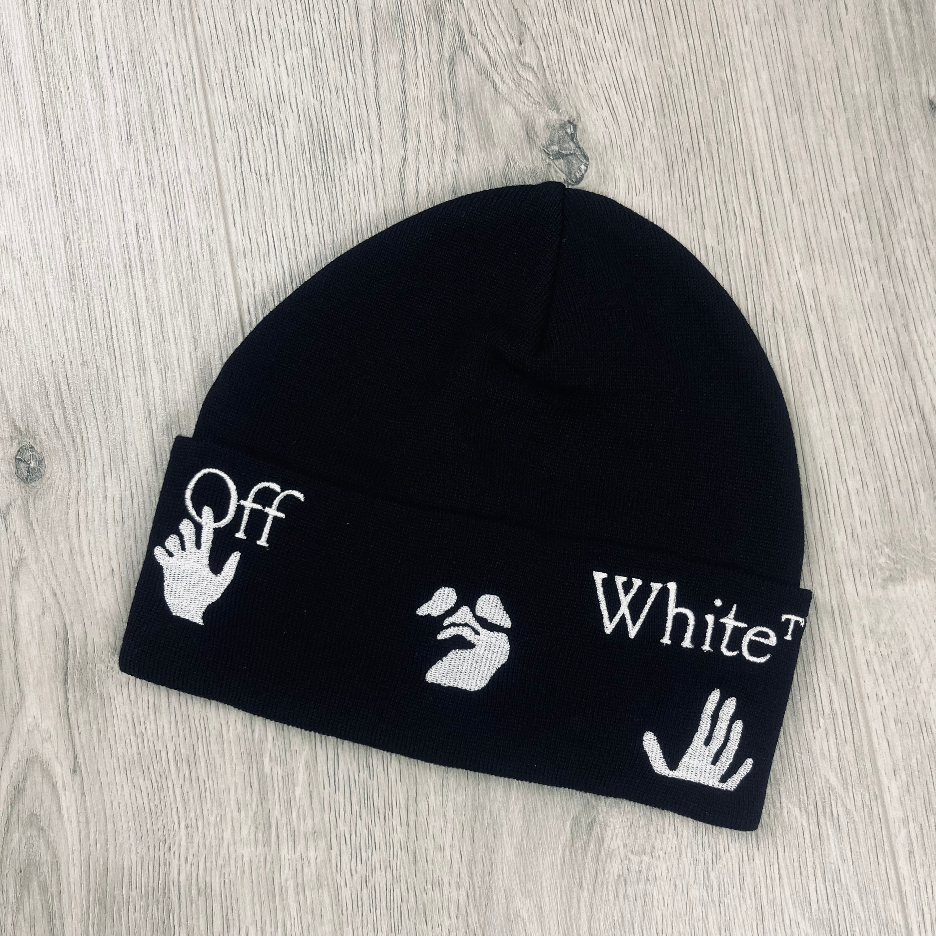 Off-White Embroidered Beanie