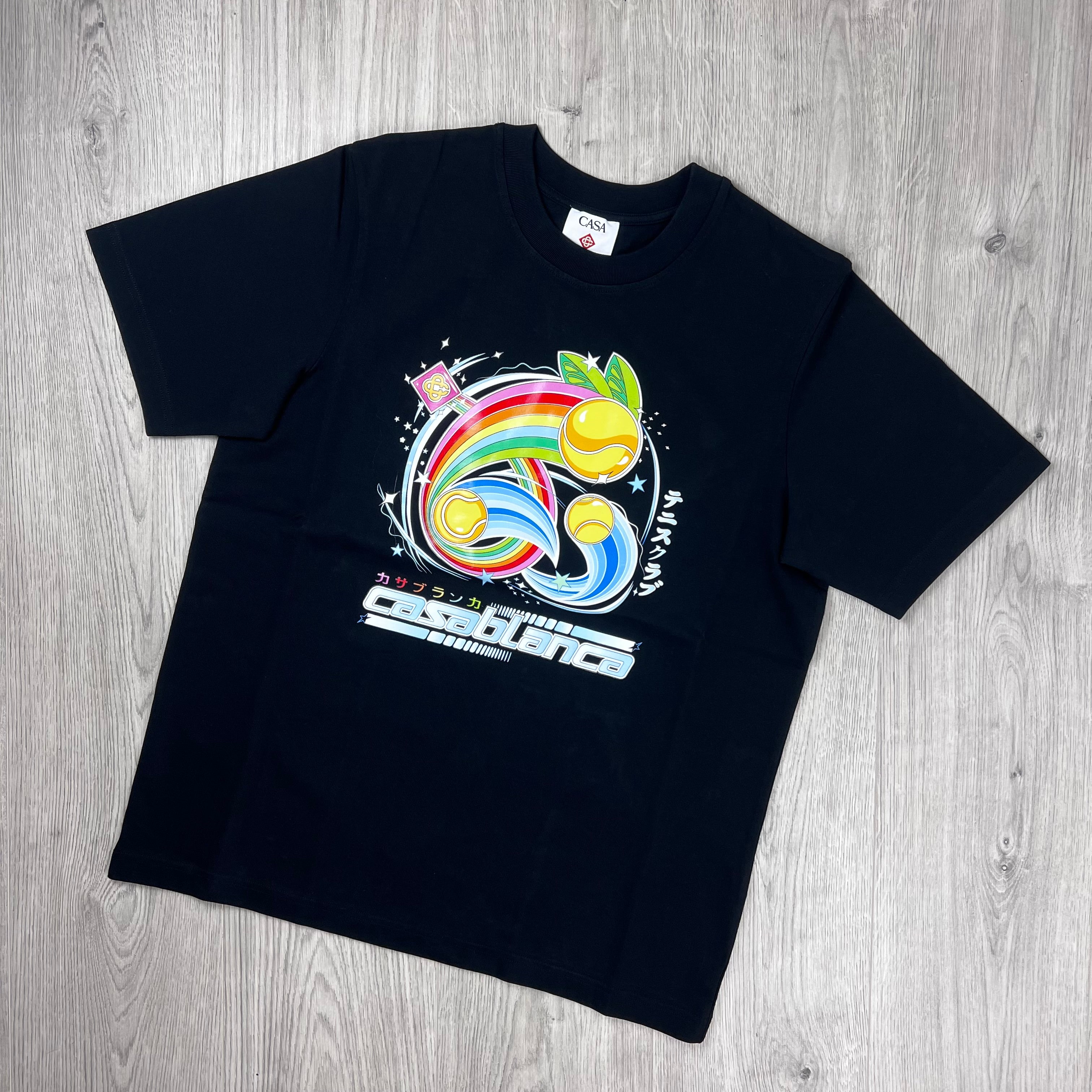 Casablanca 'Manga Tennis Ball' T-Shirt - Black