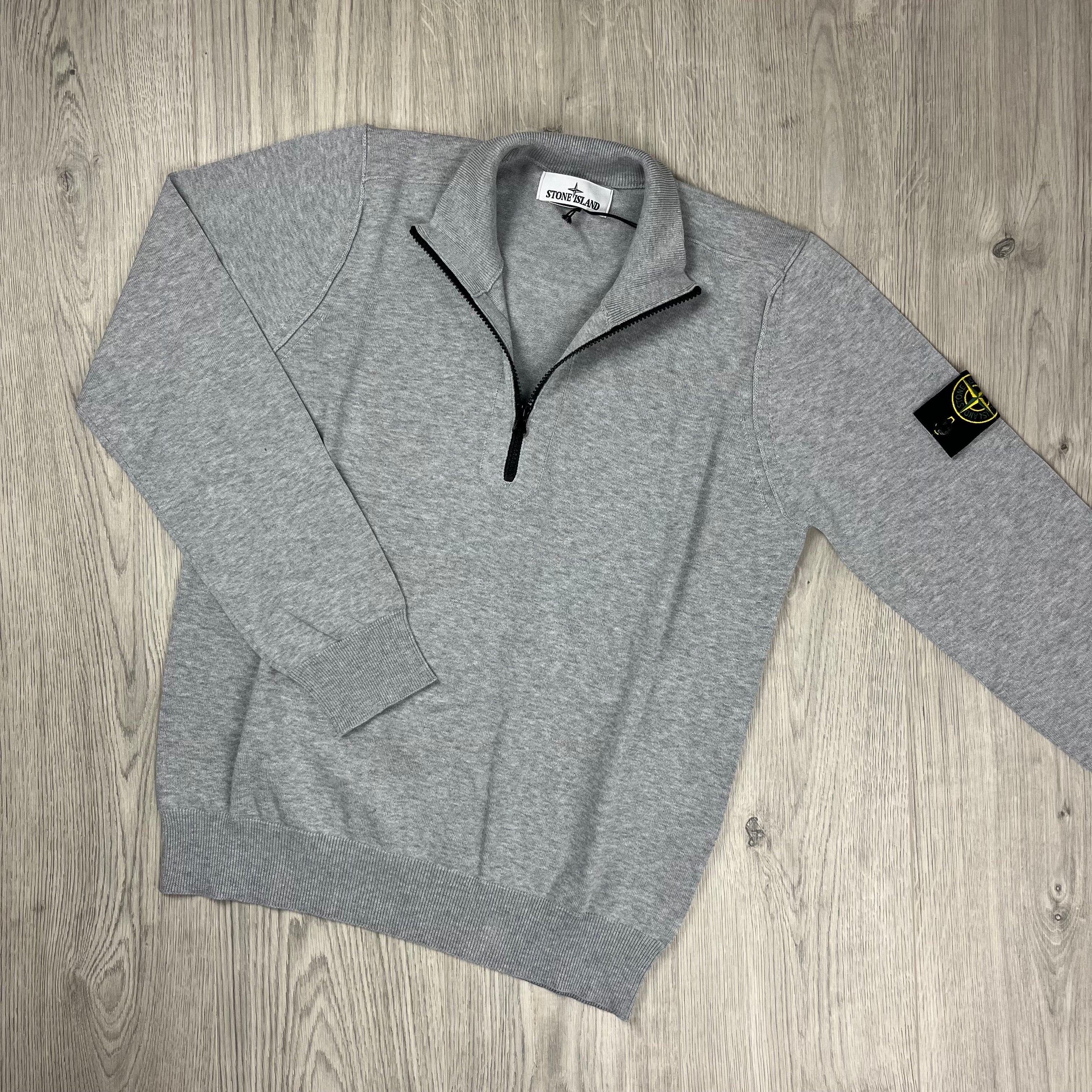 Stone Island Knit Half Zip Fleece - Grey