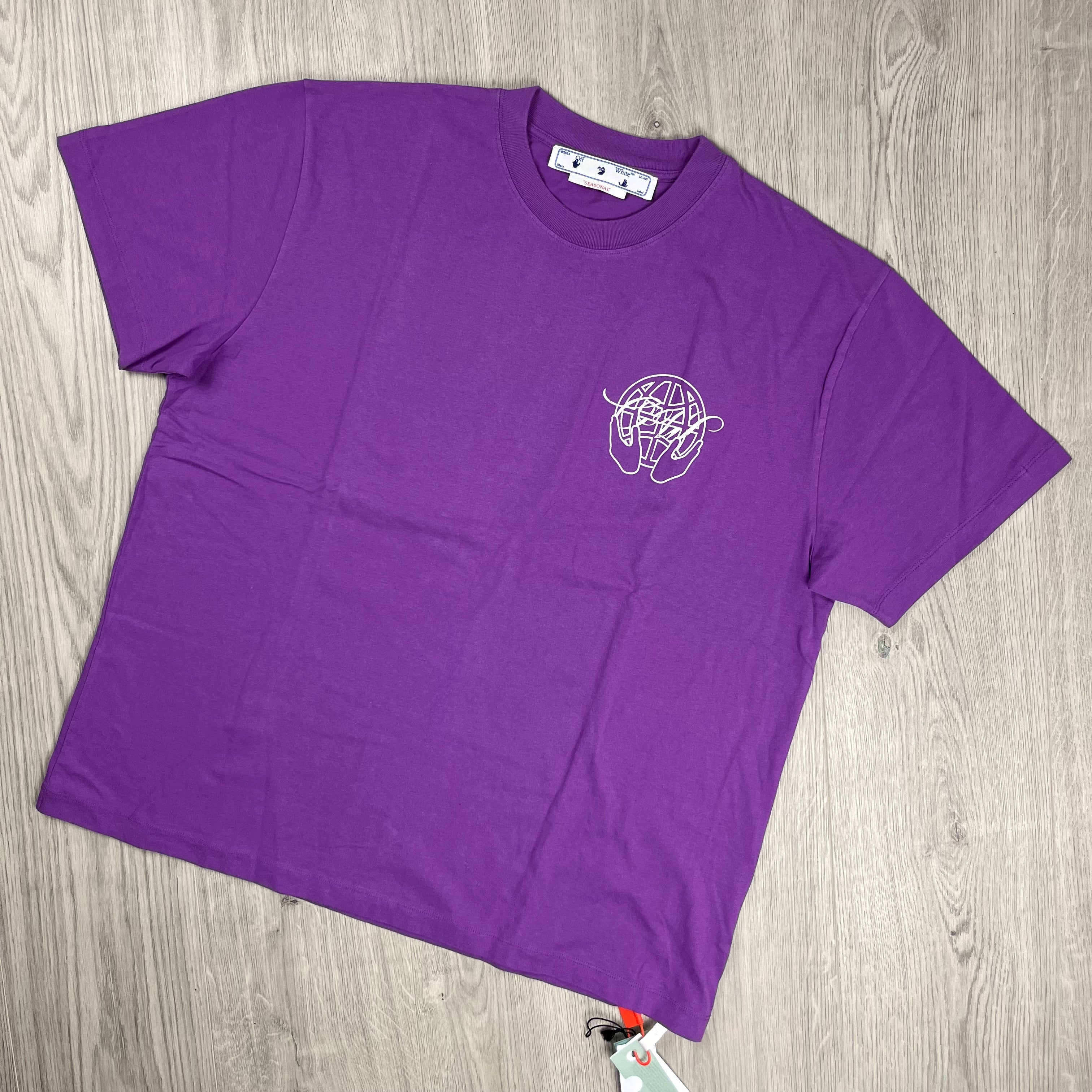 Off-White Oversized T-Shirt - Purple