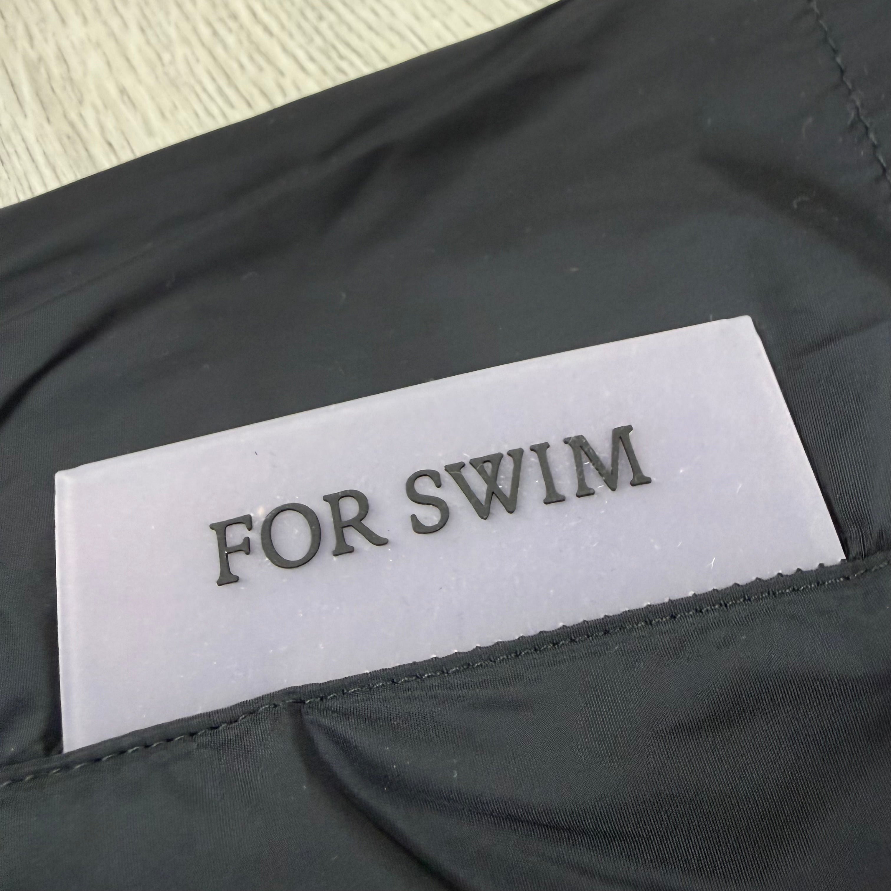 Off-White Tab Swim Shorts - Black