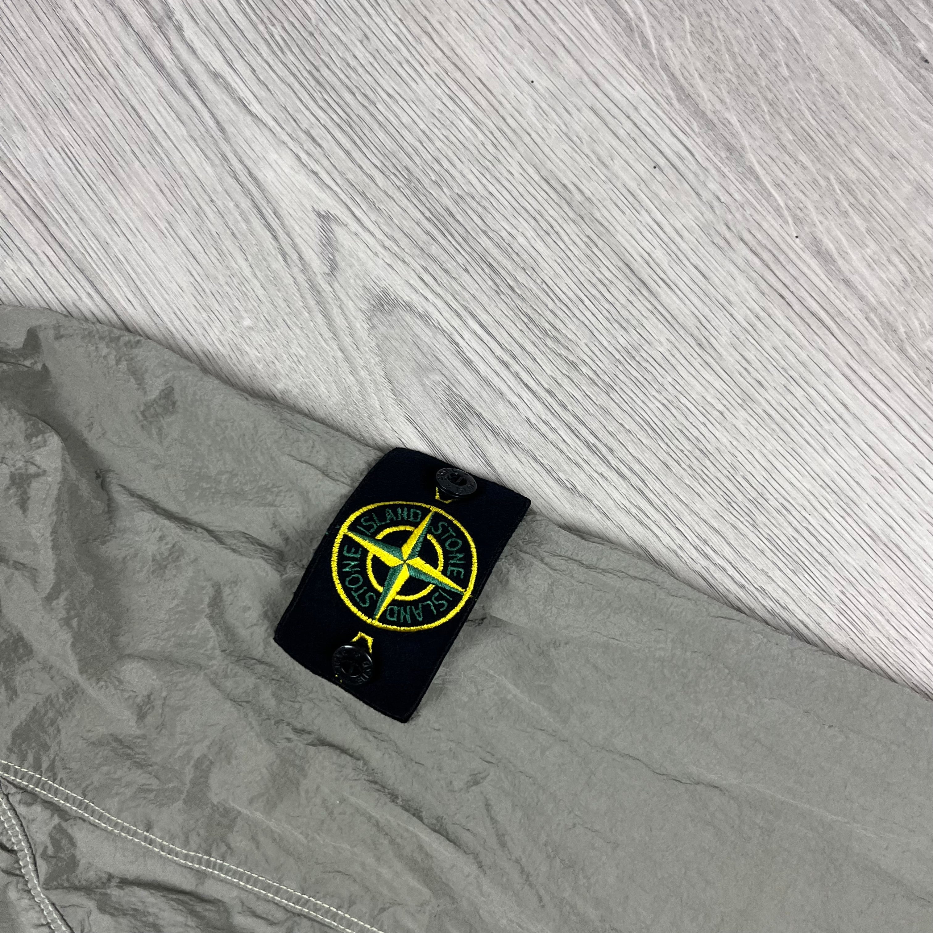 Stone Island Nylon Metal Overshirt in Off White. On sale at Open Attire.