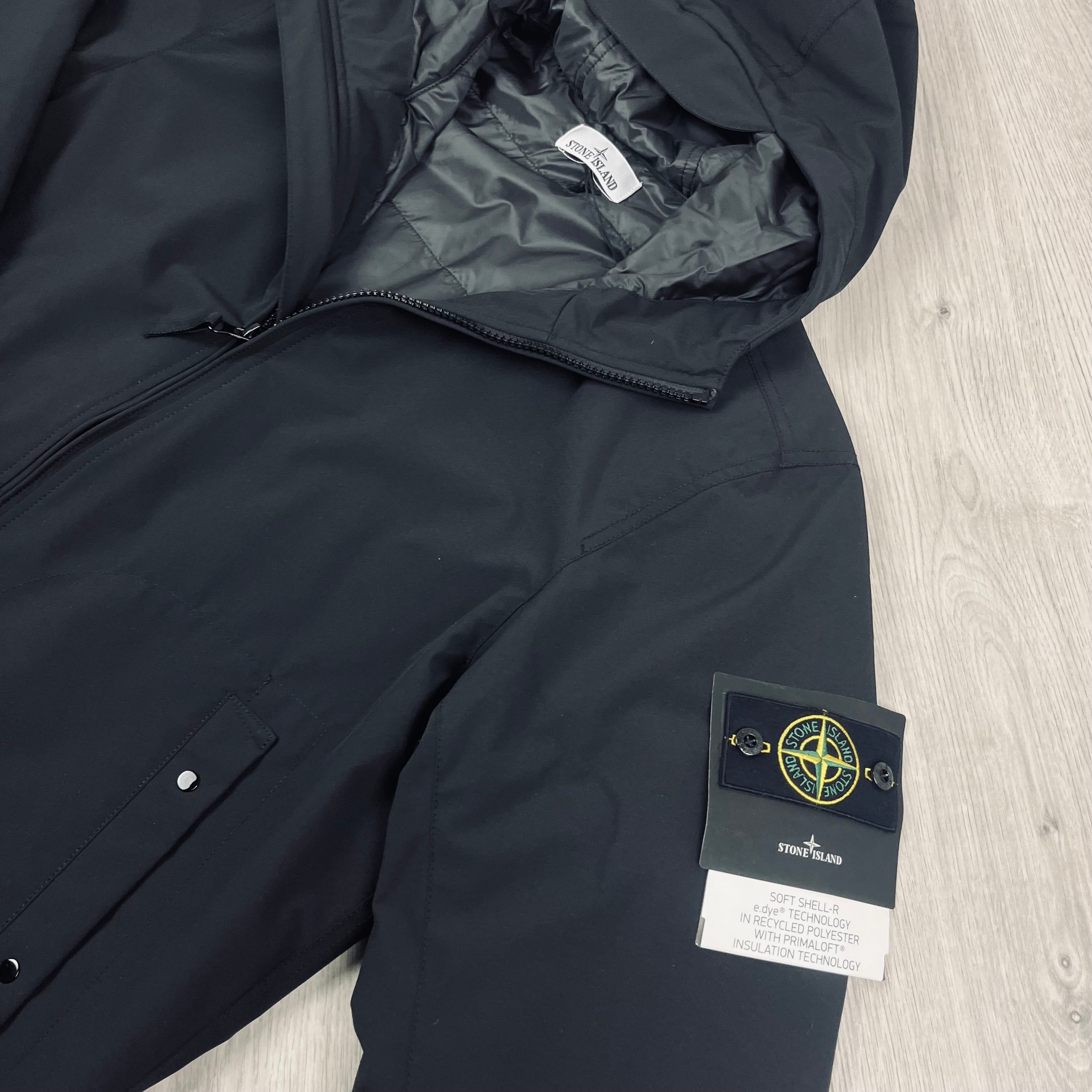 Stone Island Primaloft Padded Shell Jacket in Black. On sale at Open Attire.